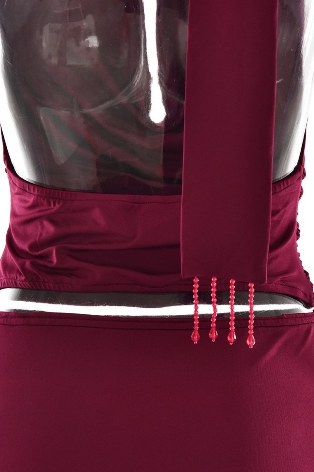 Sexy Waist-Revealing Strappy Top And Hip-Covering Short Skirt Suit