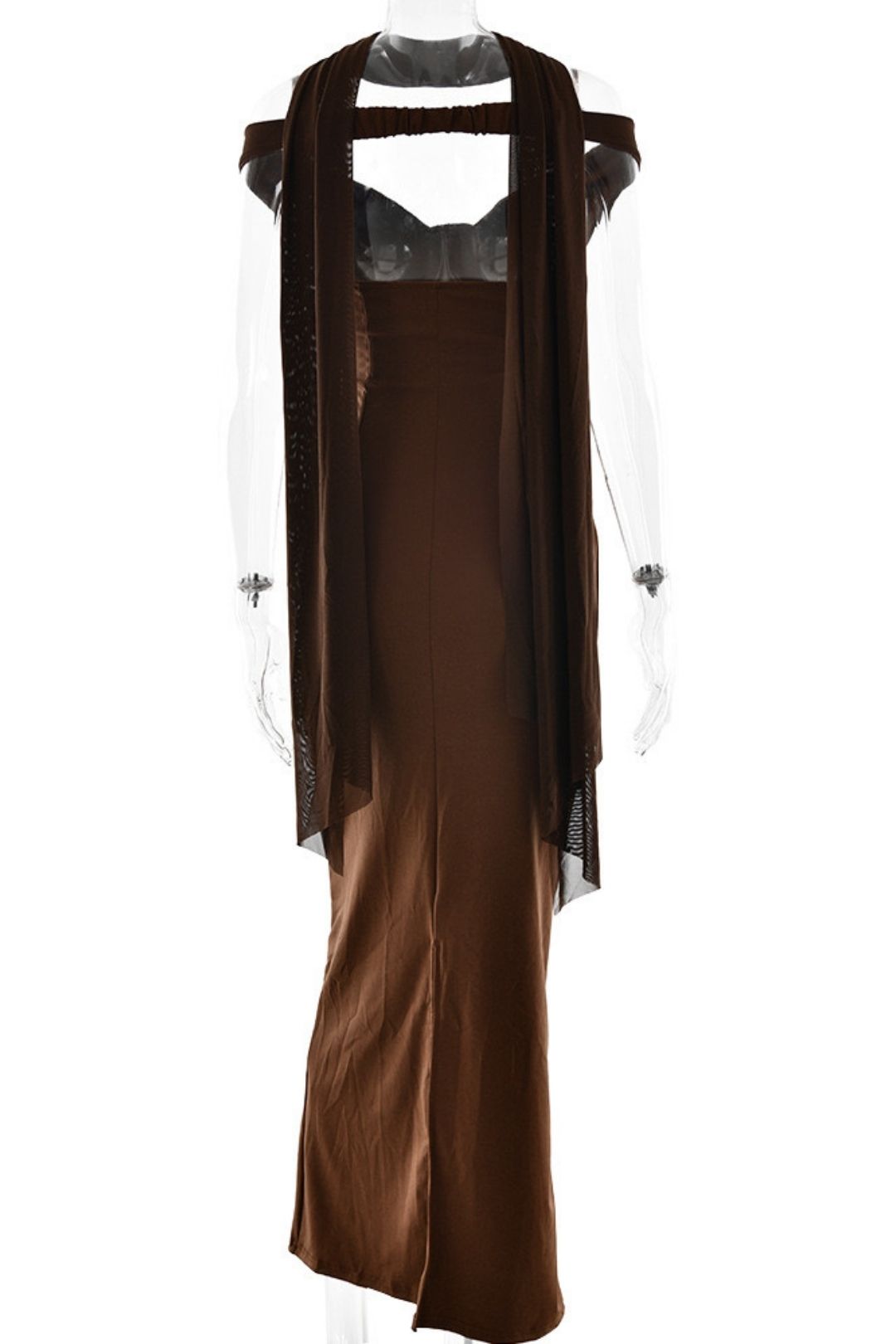 Elegant Tube Top Solid Color Dress Sexy Sleeveless Slim Backless Dress