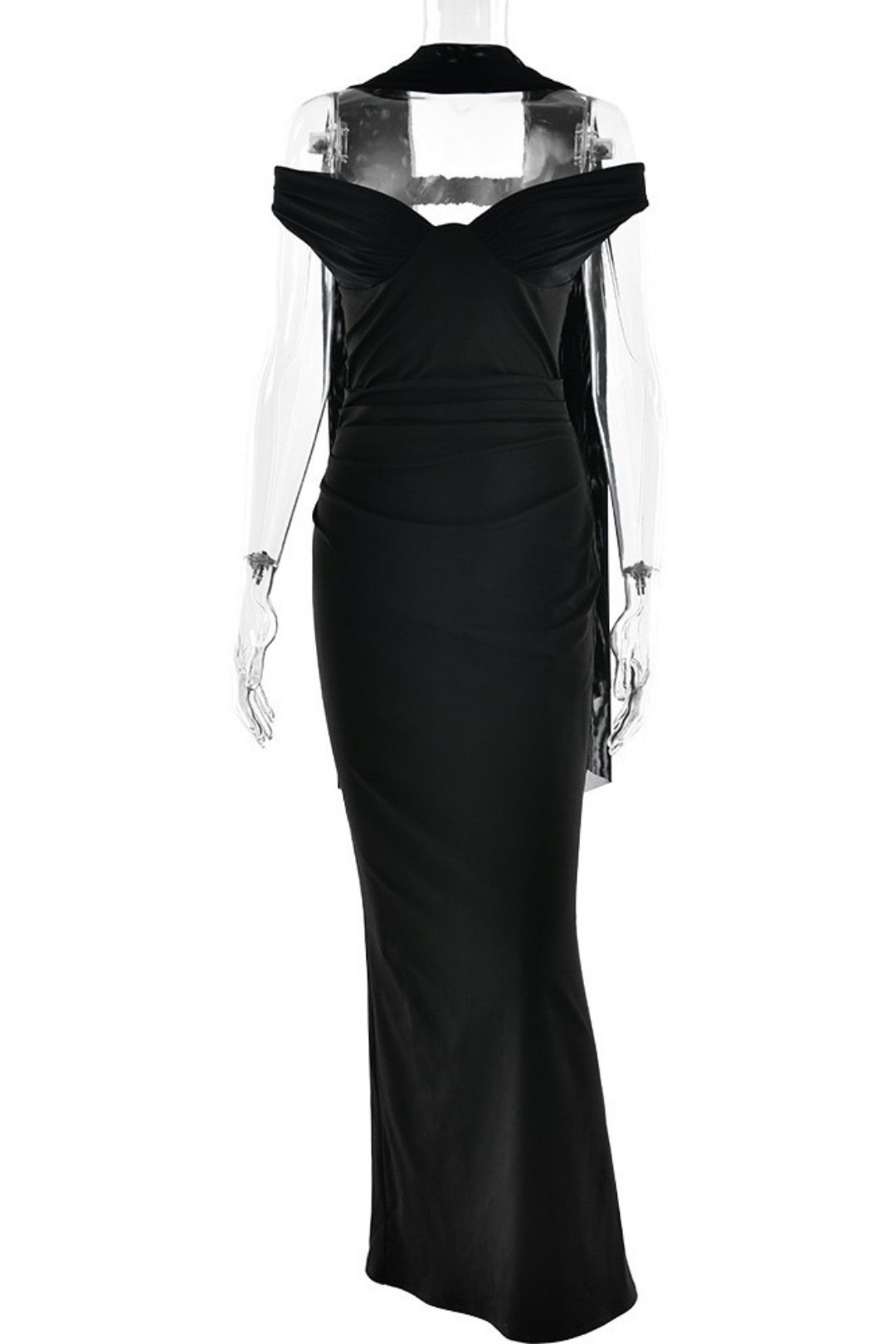 Elegant Tube Top Solid Color Dress Sexy Sleeveless Slim Backless Dress