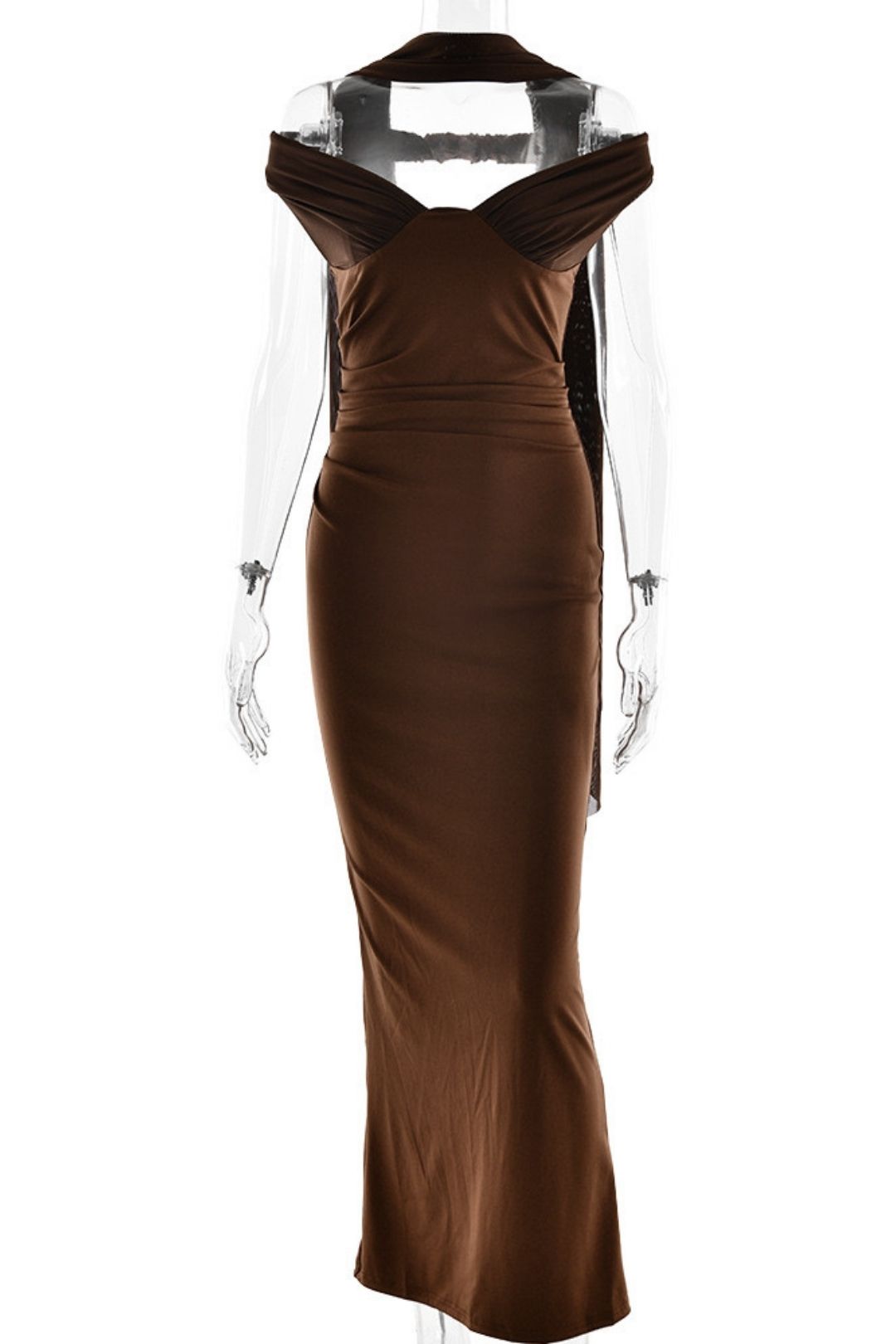 Elegant Tube Top Solid Color Dress Sexy Sleeveless Slim Backless Dress