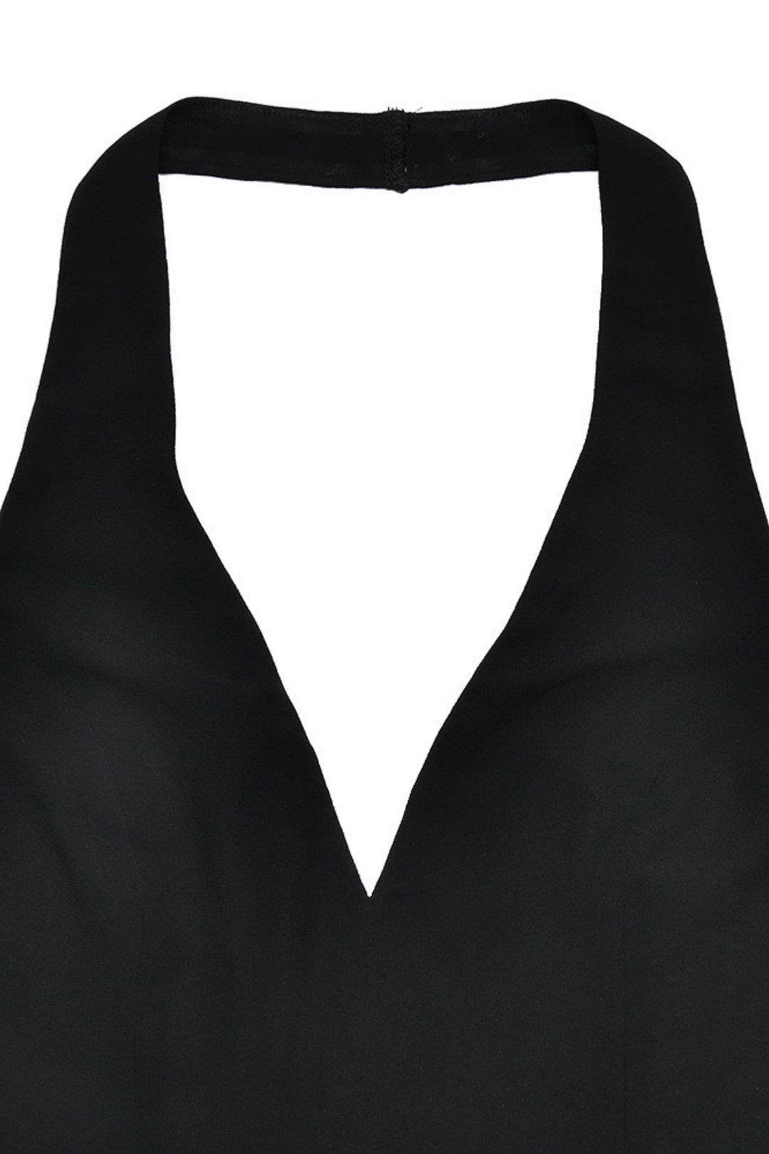 Halterneck Chiffon See-Through Dress Sexy Sexy Deep V Ribbon Long Skirt