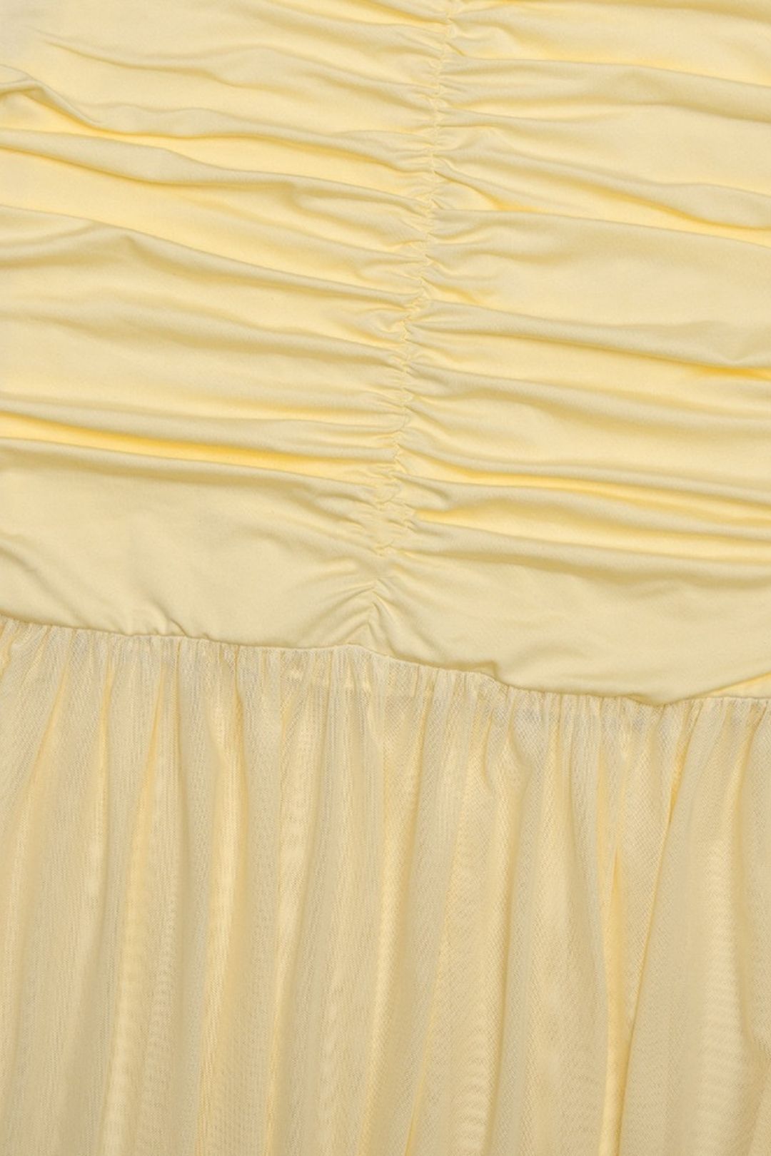 Elegant Suspender Mesh Dress Sexy Deep V Pleated Stitching Backless Dress