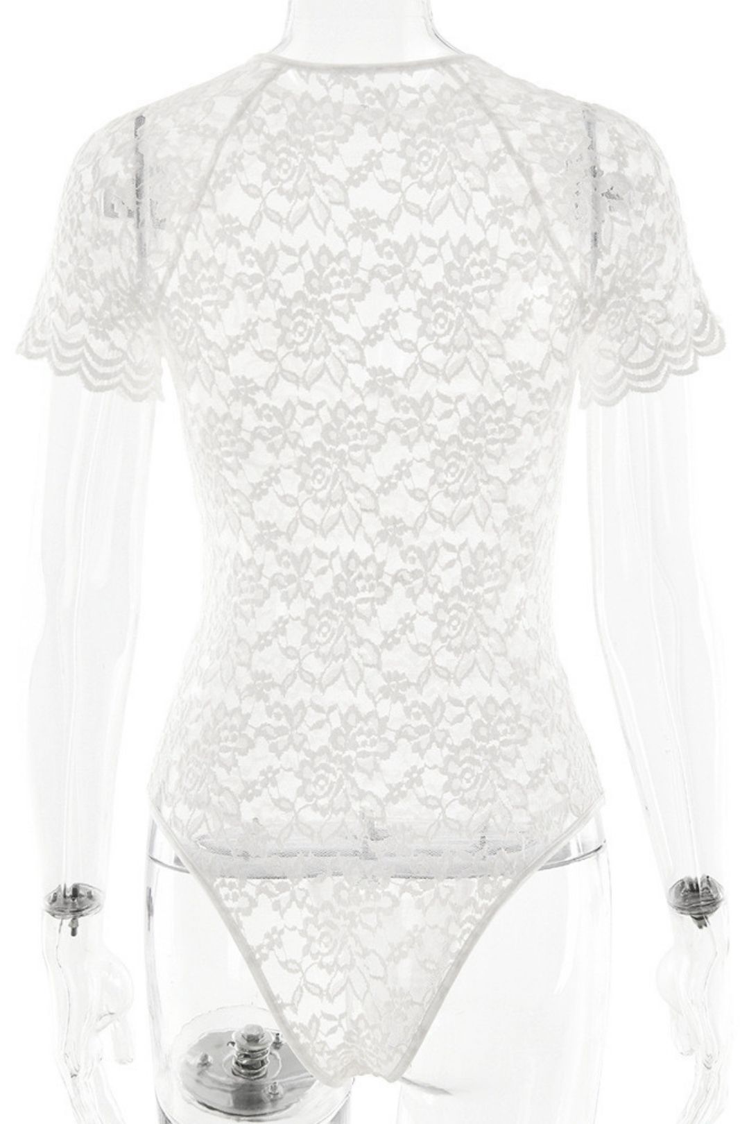 Sexy Half-sleeve Hollow-out Bodysuit