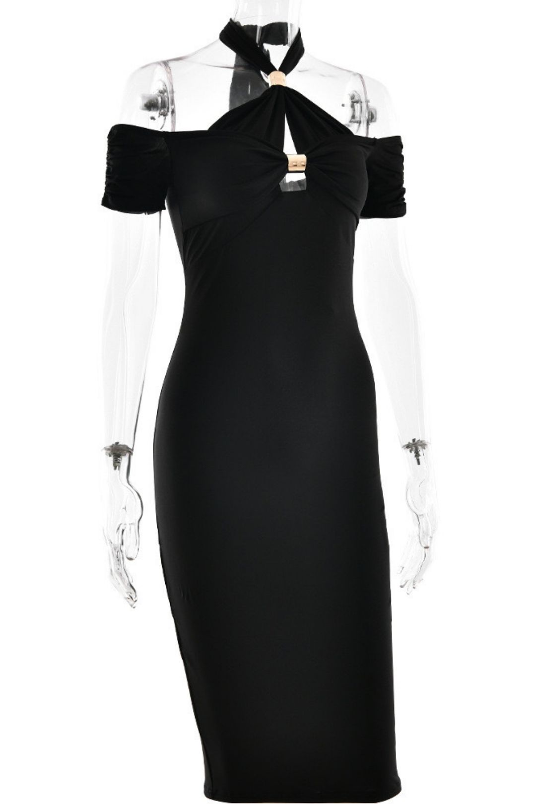 Elegant Halterneck Sexy Backless Sleeveless Dress