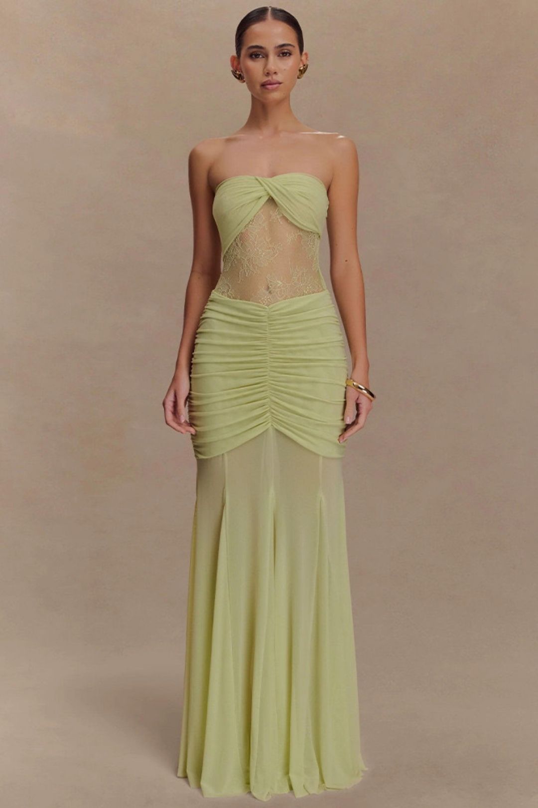 Hollow Pleated Slim Dress