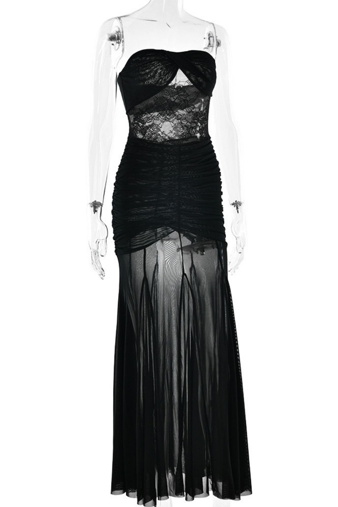 Hollow Pleated Slim Dress