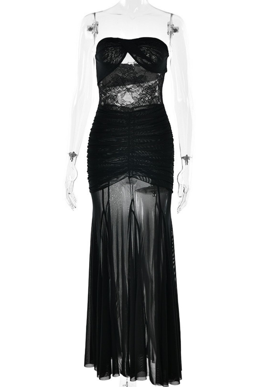 Hollow Pleated Slim Dress