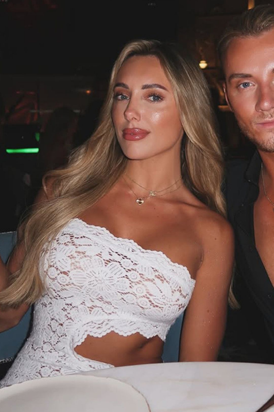 Sexy Lace Hollow Out Slit Women's Strapless Dress