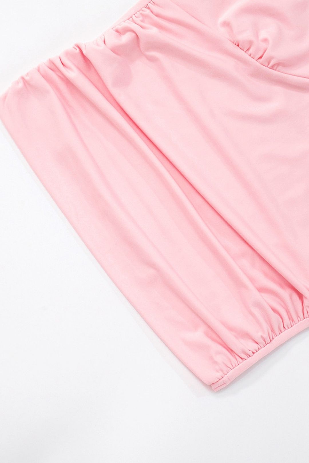 Solid Color V-neck Pleated Sexy Vest Top