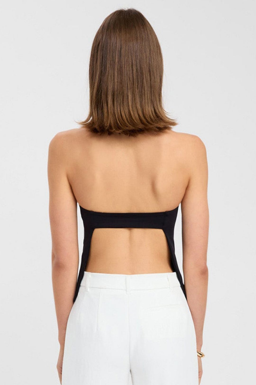 New Solid Color Neck Backless One-piece Sexy Top