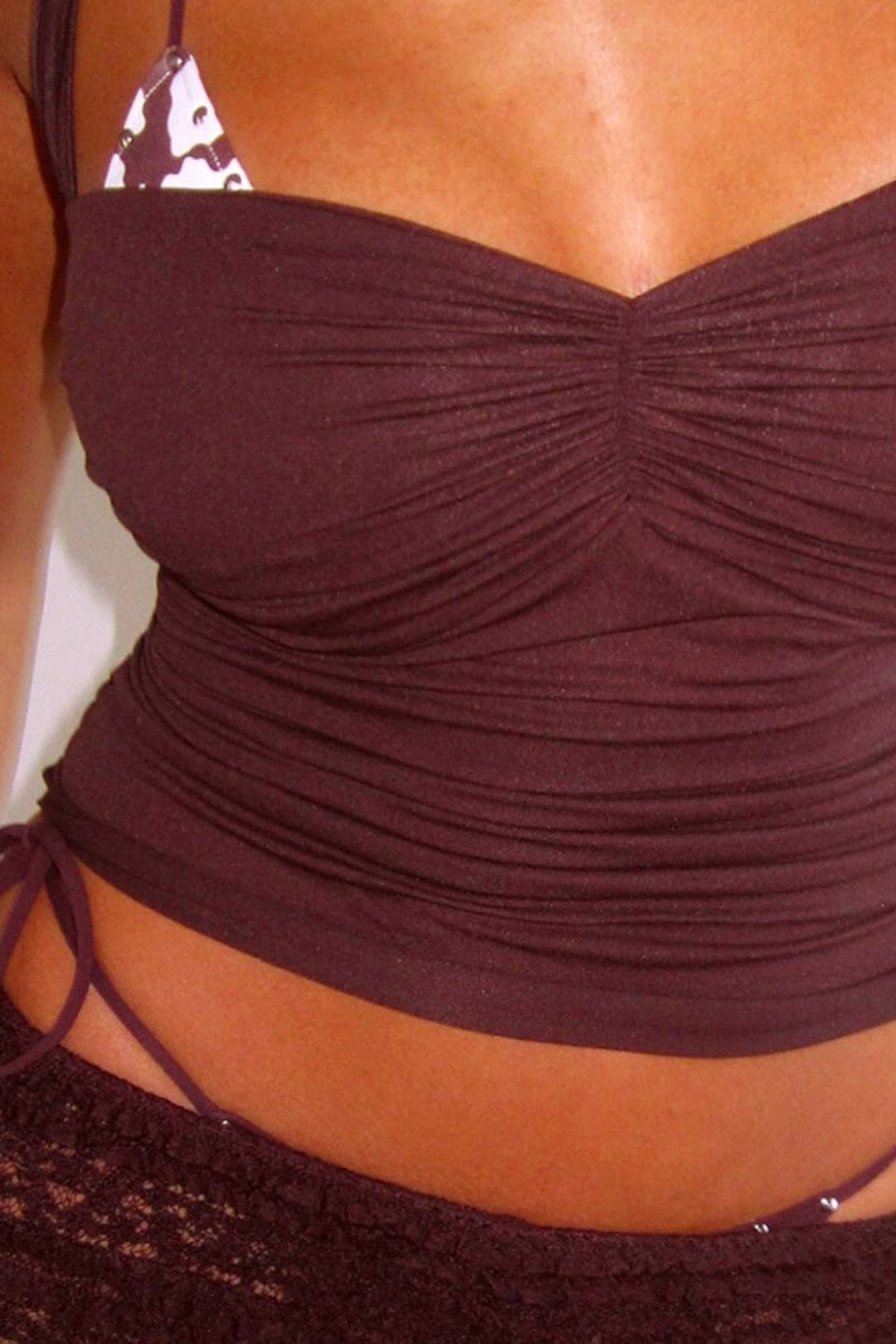 Lace-Up Halterneck Backless Sexy T-Shirt Tops