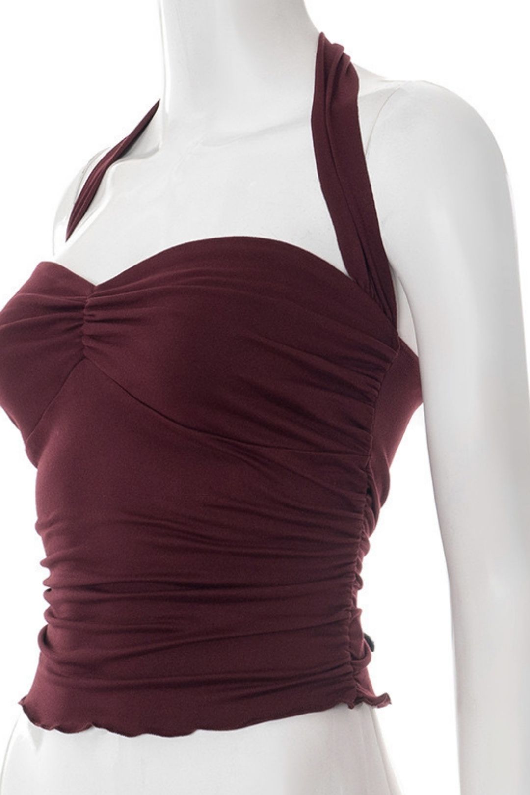 Lace-Up Halterneck Backless Sexy T-Shirt Tops