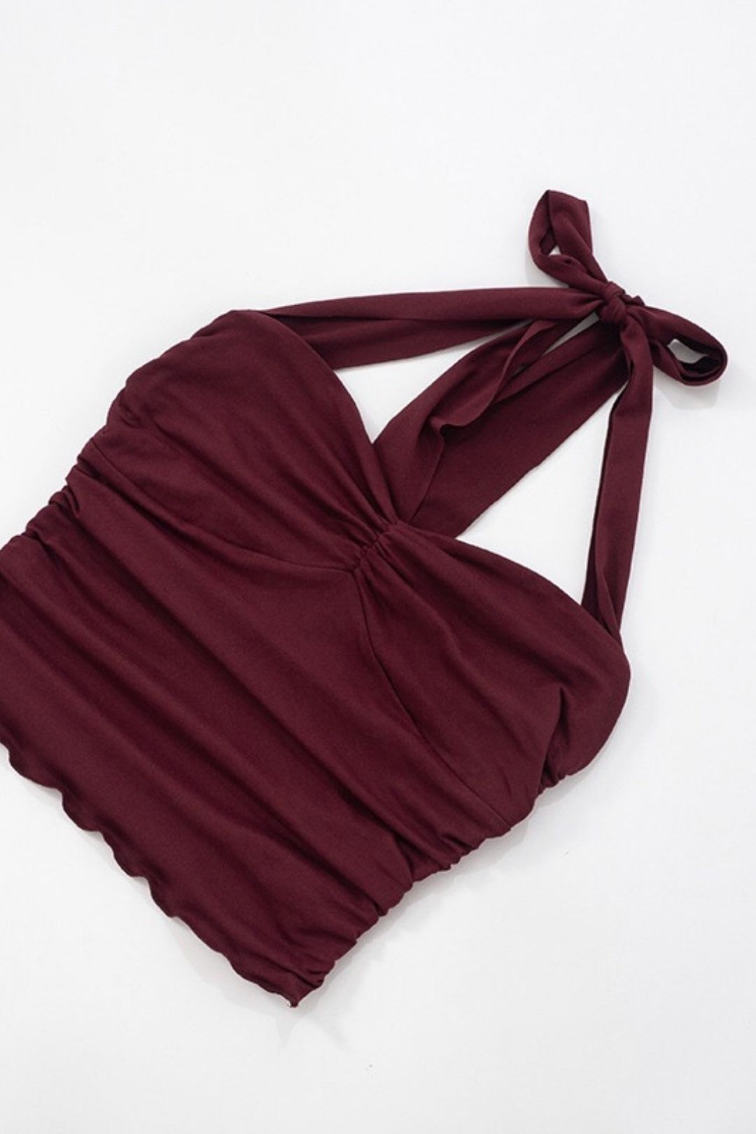 Lace-Up Halterneck Backless Sexy T-Shirt Tops