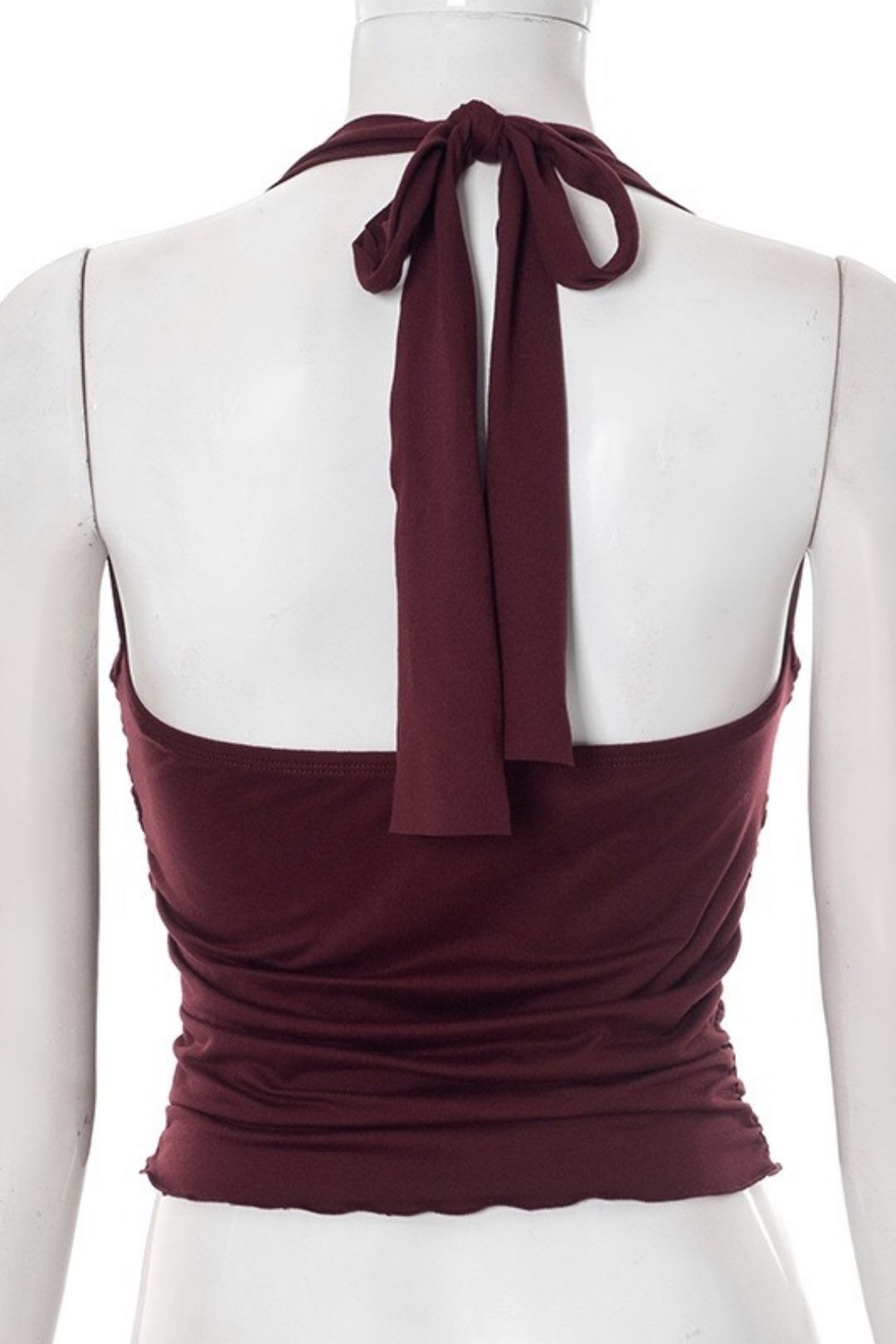 Lace-Up Halterneck Backless Sexy T-Shirt Tops