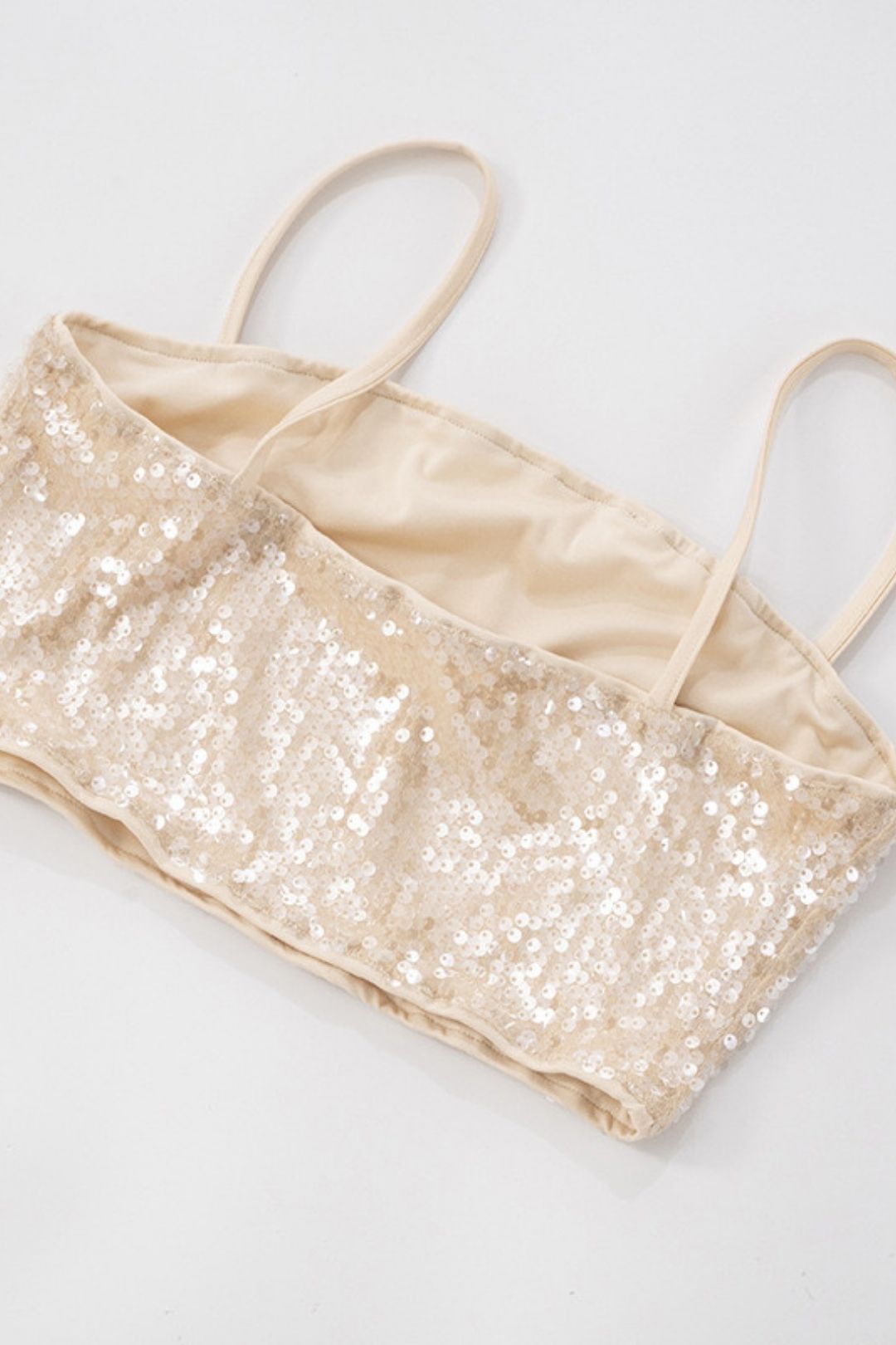 Sequin Camisole Hip-Covering Short Skirt Suit