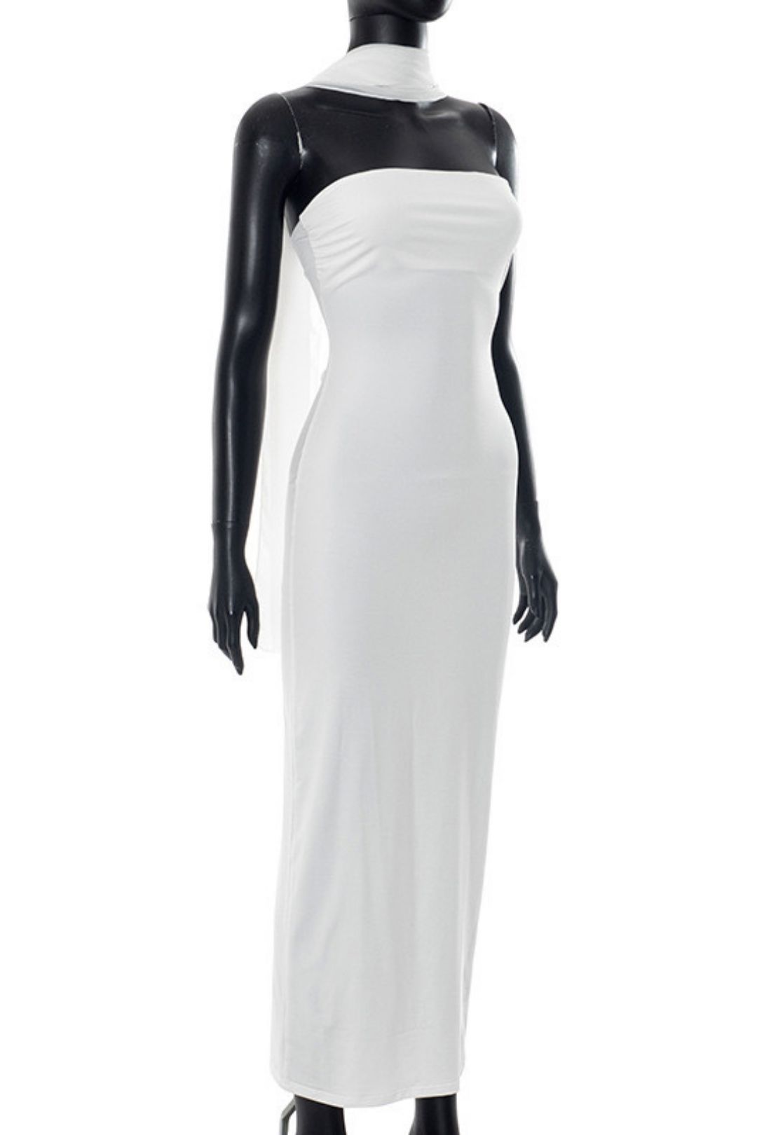 New Solid Color Ribbon Tube Hip Sexy Dress