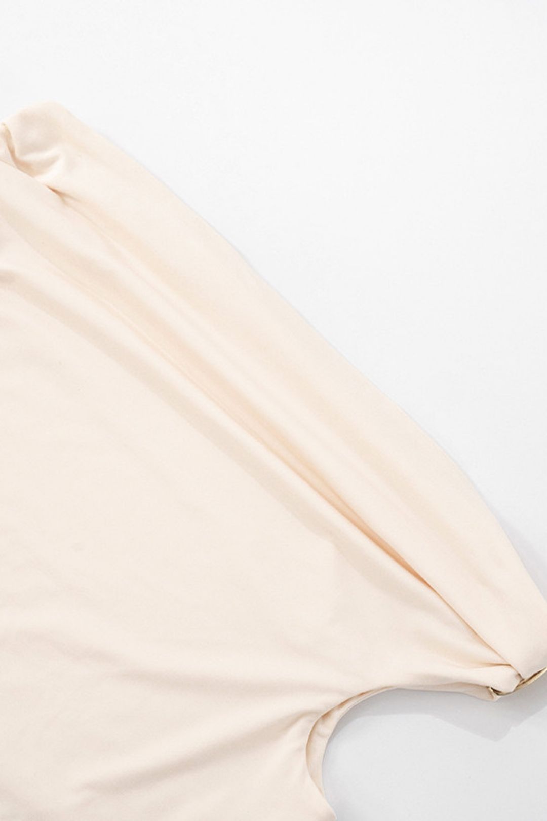 Solid Color Pleated Shoulder Slim-fit Shoulder Top