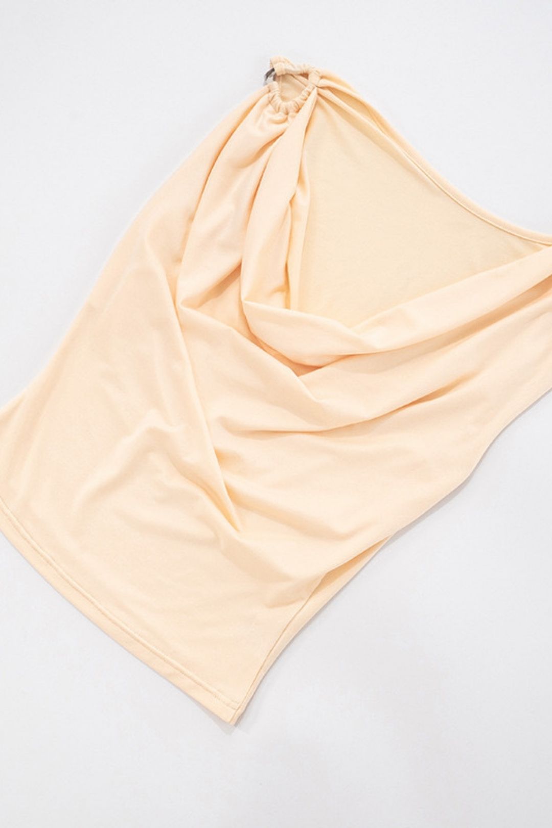 New Pure Color Swing Collar Silver Buckle Short-sleevedt-shirt Tops