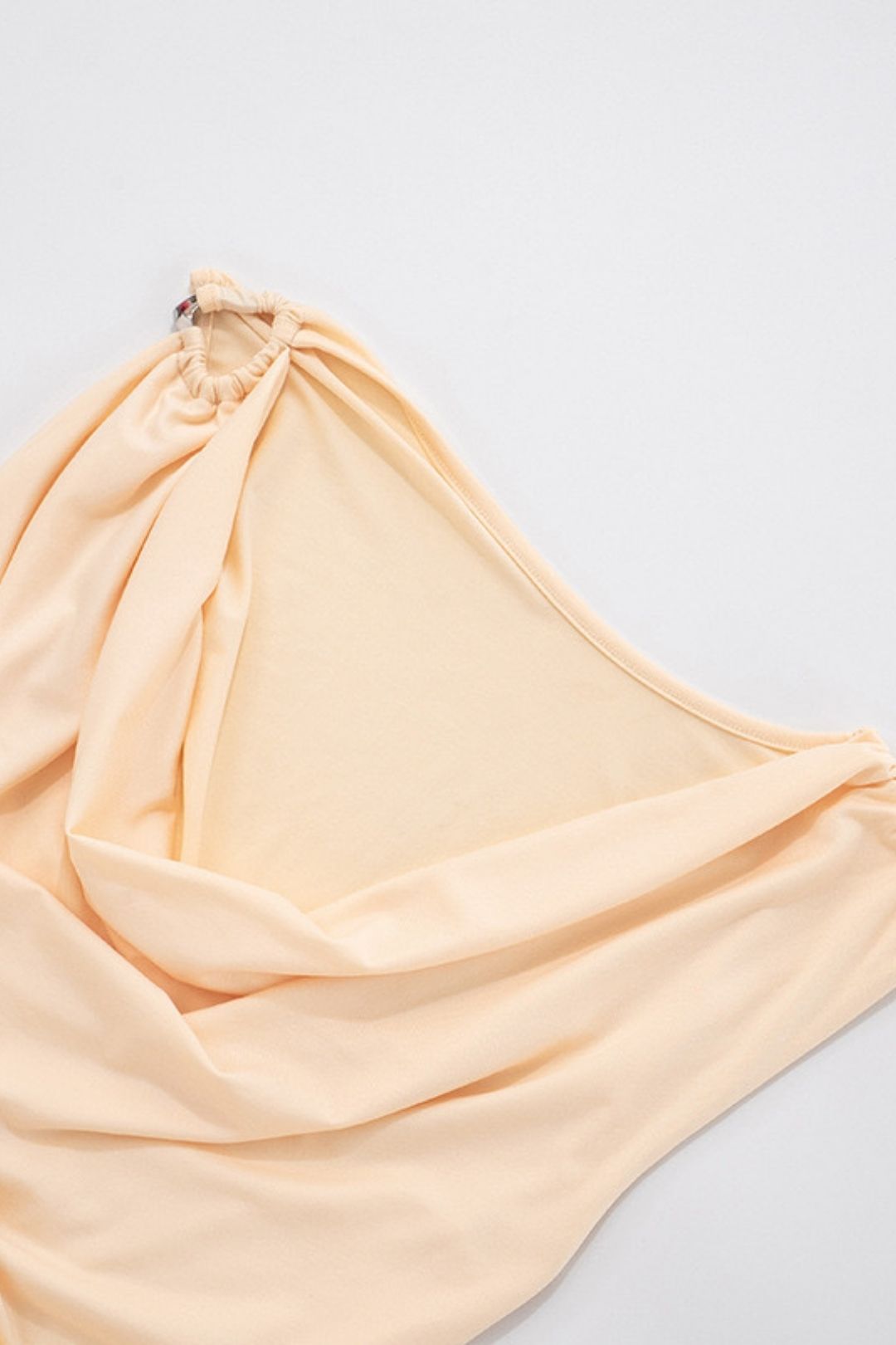 New Pure Color Swing Collar Silver Buckle Short-sleevedt-shirt Tops