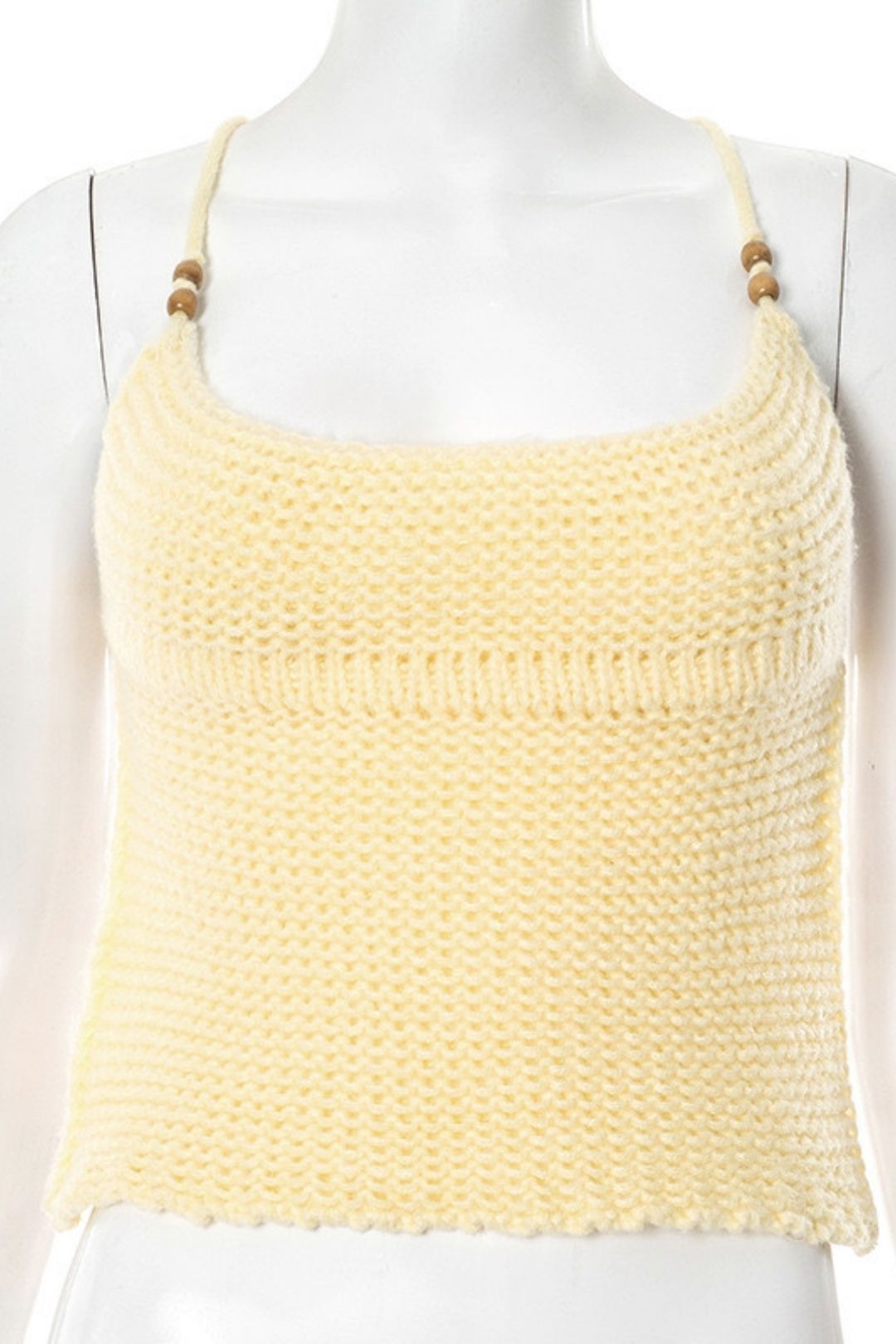 New Solid Color Woolen Strap Backless Sexy Sling Top