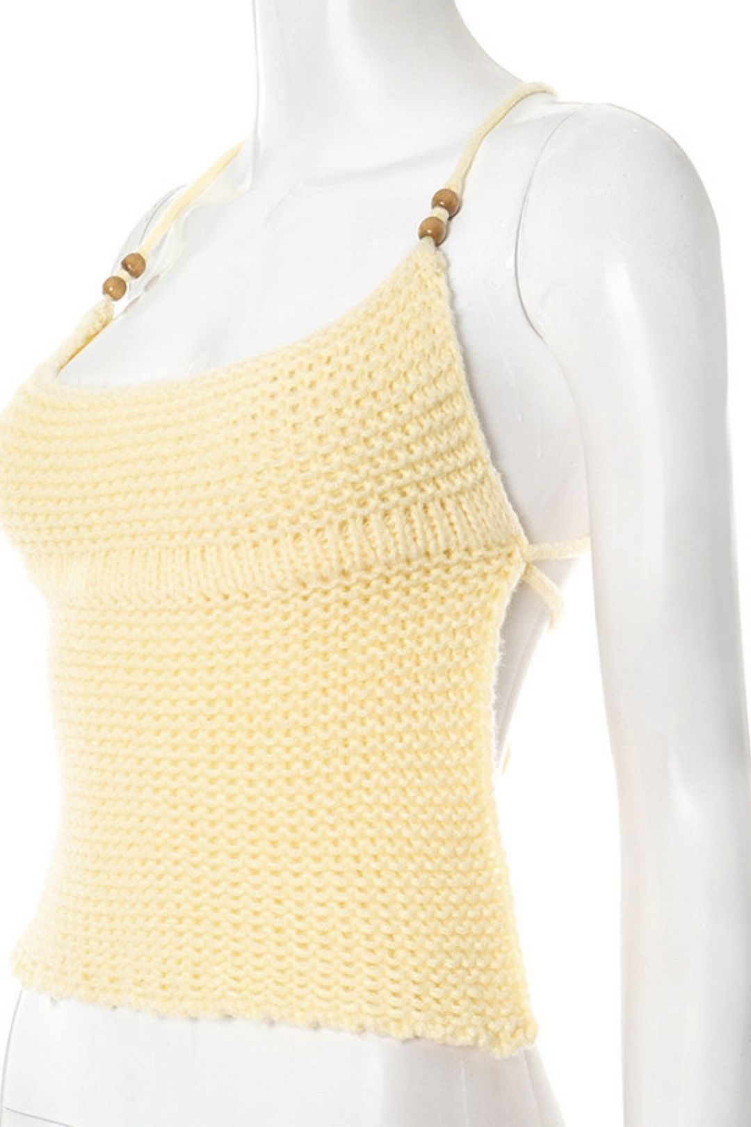 New Solid Color Woolen Strap Backless Sexy Sling Top