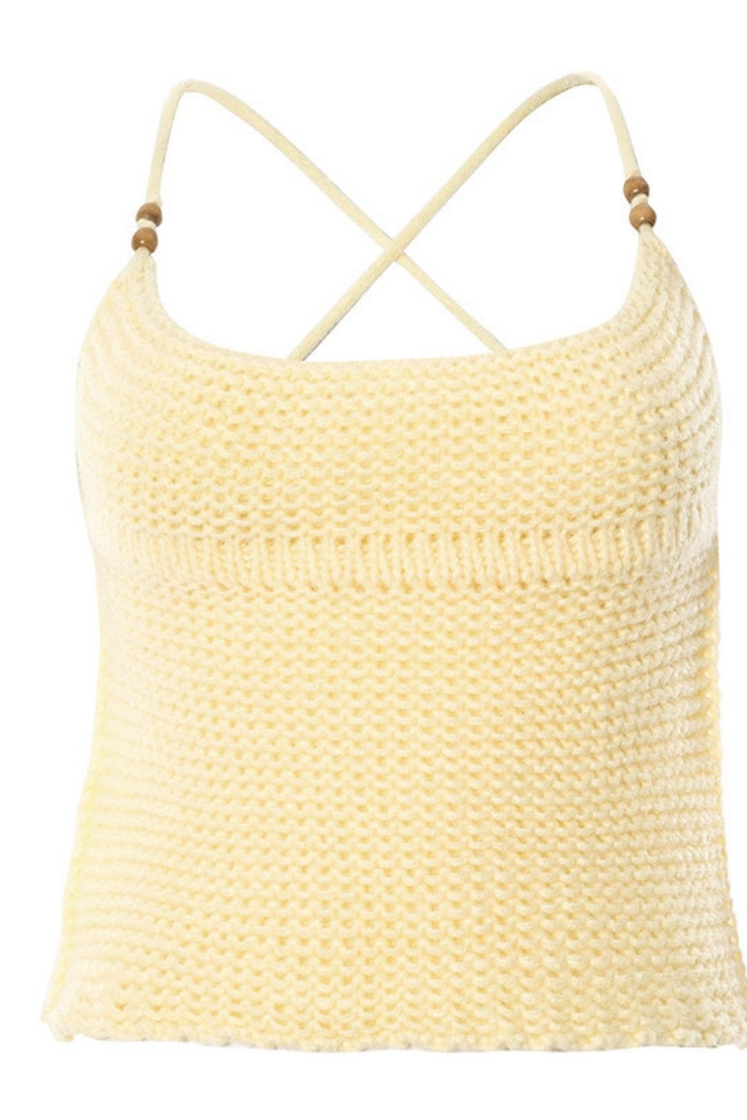 New Solid Color Woolen Strap Backless Sexy Sling Top