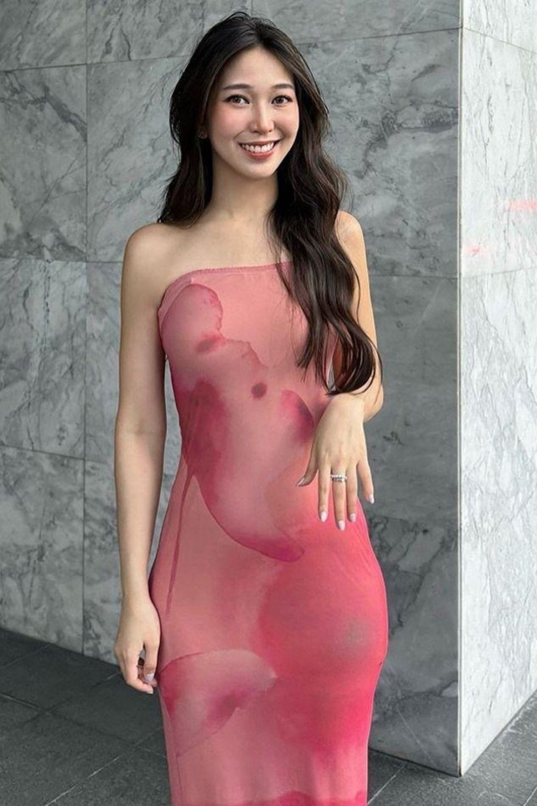 Summer  New Contrast Color Tube Bra Printed Dress