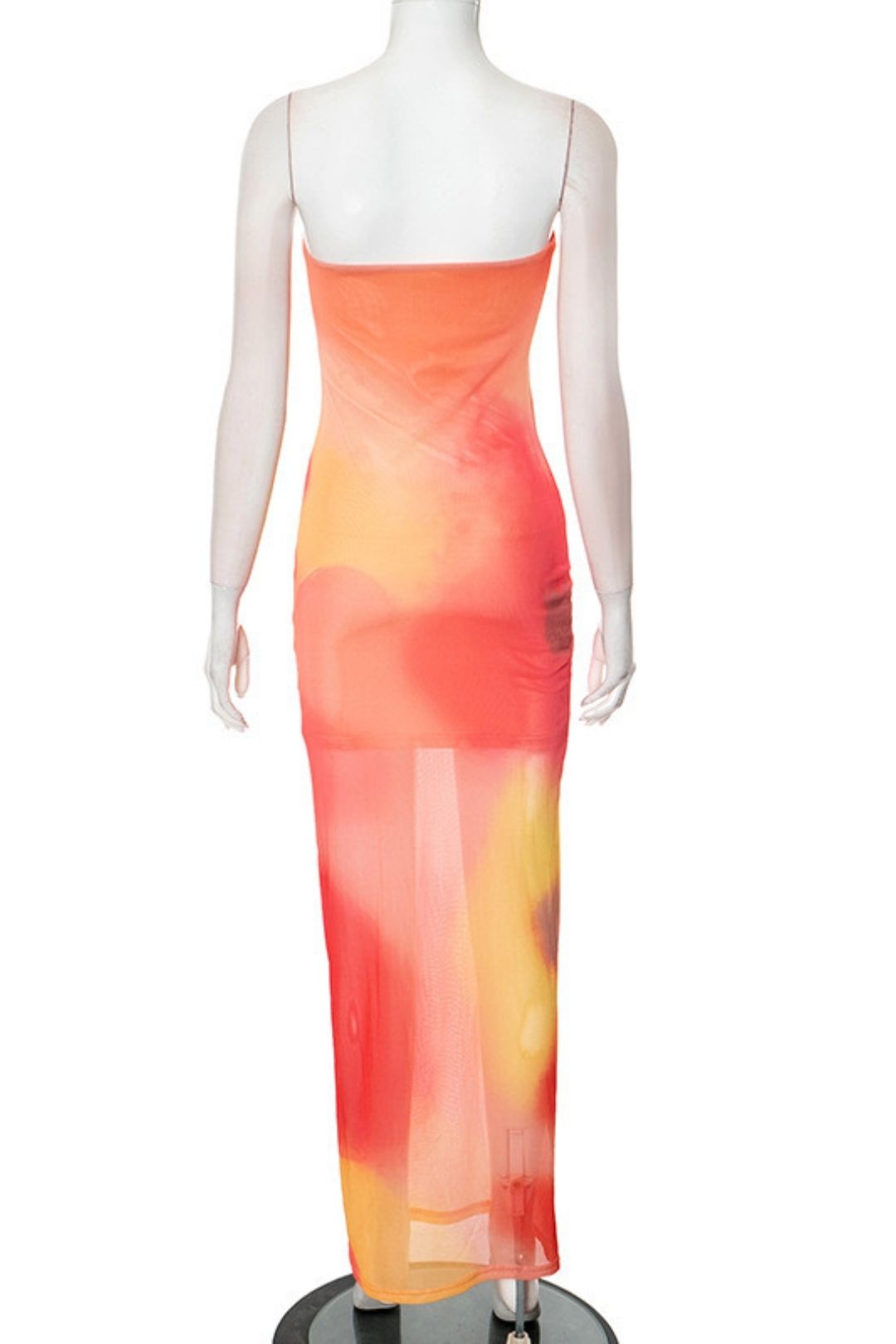 Summer  New Contrast Color Tube Bra Printed Dress