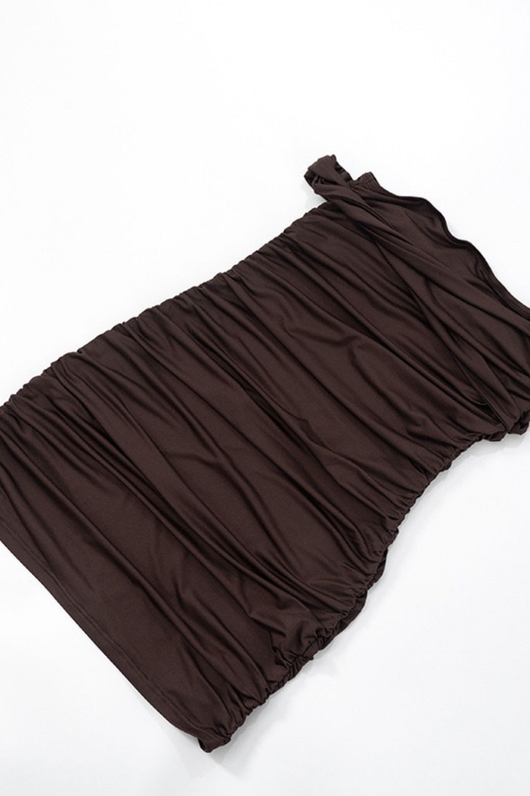 Solid Color Shoulder Sexy Hip Dress