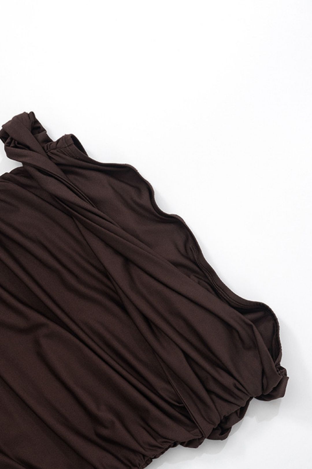 Solid Color Shoulder Sexy Hip Dress