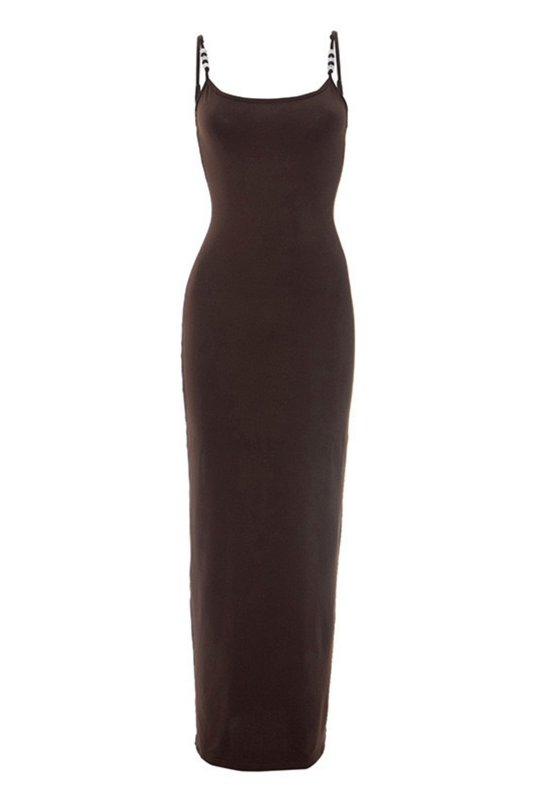 New Pure Color Suspender Beaded Exposed Backpack Sexy Dress