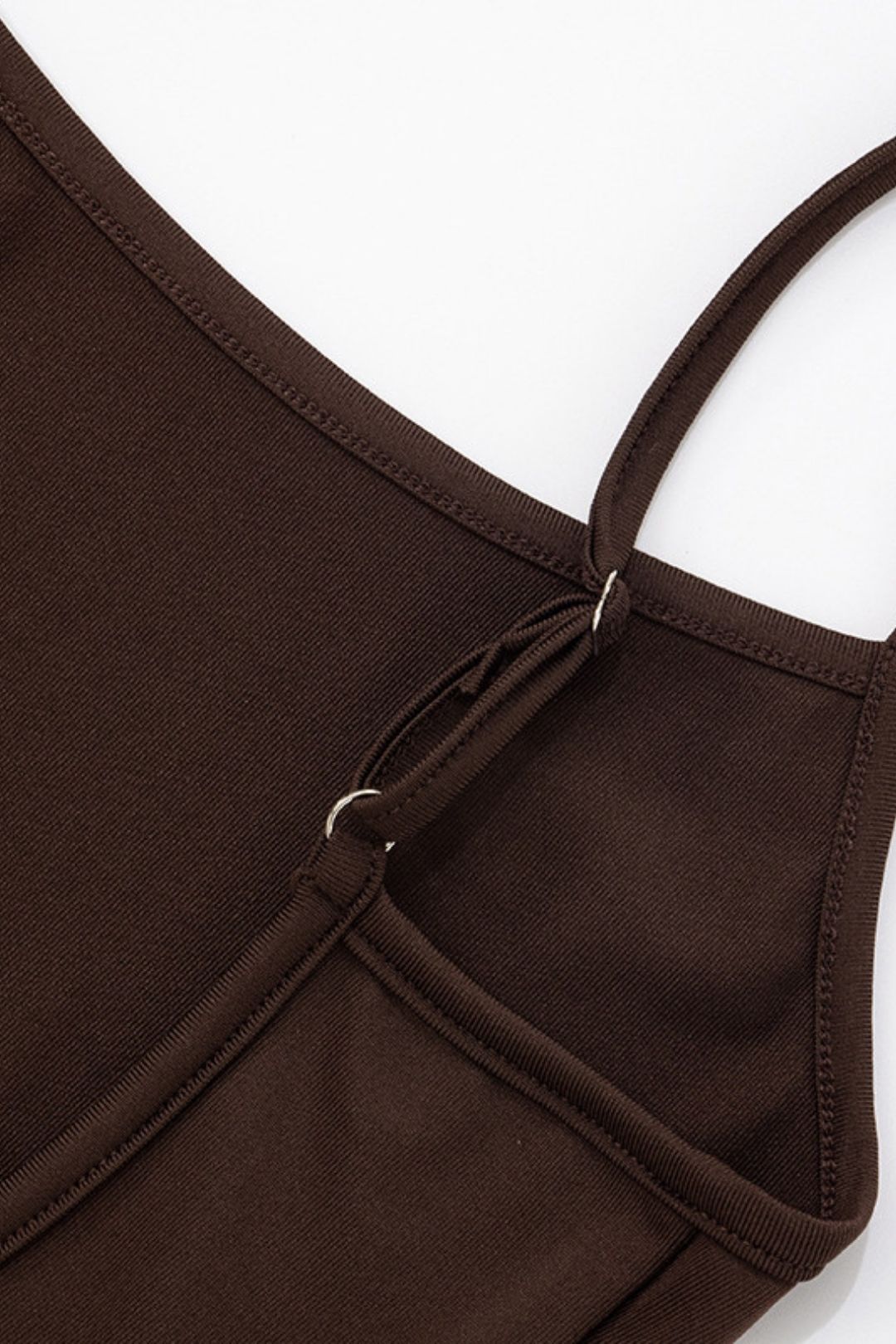 New Pure Color Suspender Beaded Exposed Backpack Sexy Dress