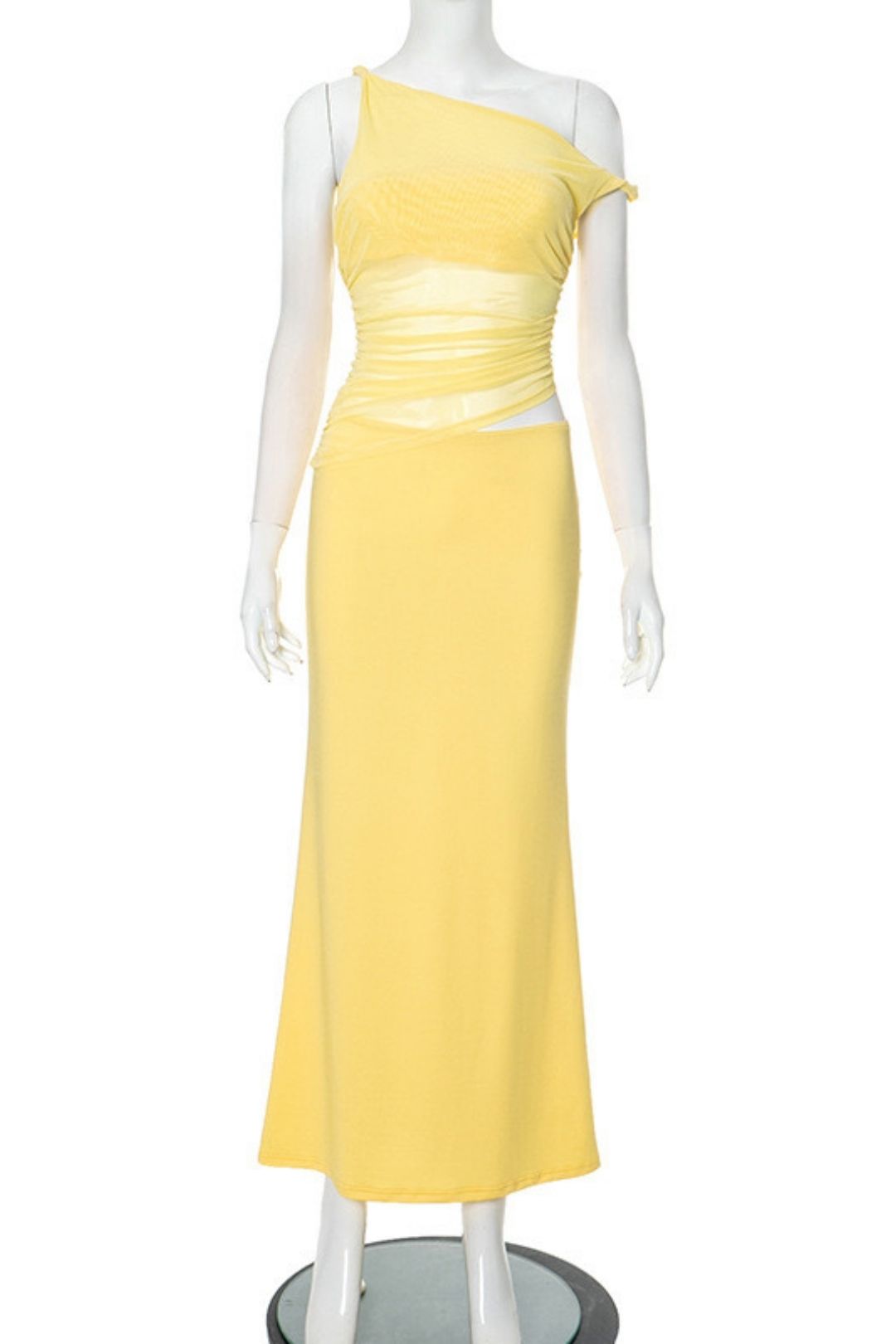 New Solid Color Slim Sexy Suspender Fishtail Dress