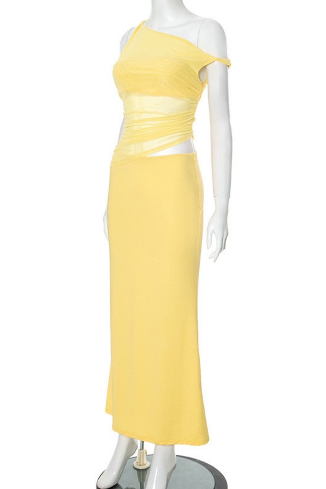 New Solid Color Slim Sexy Suspender Fishtail Dress