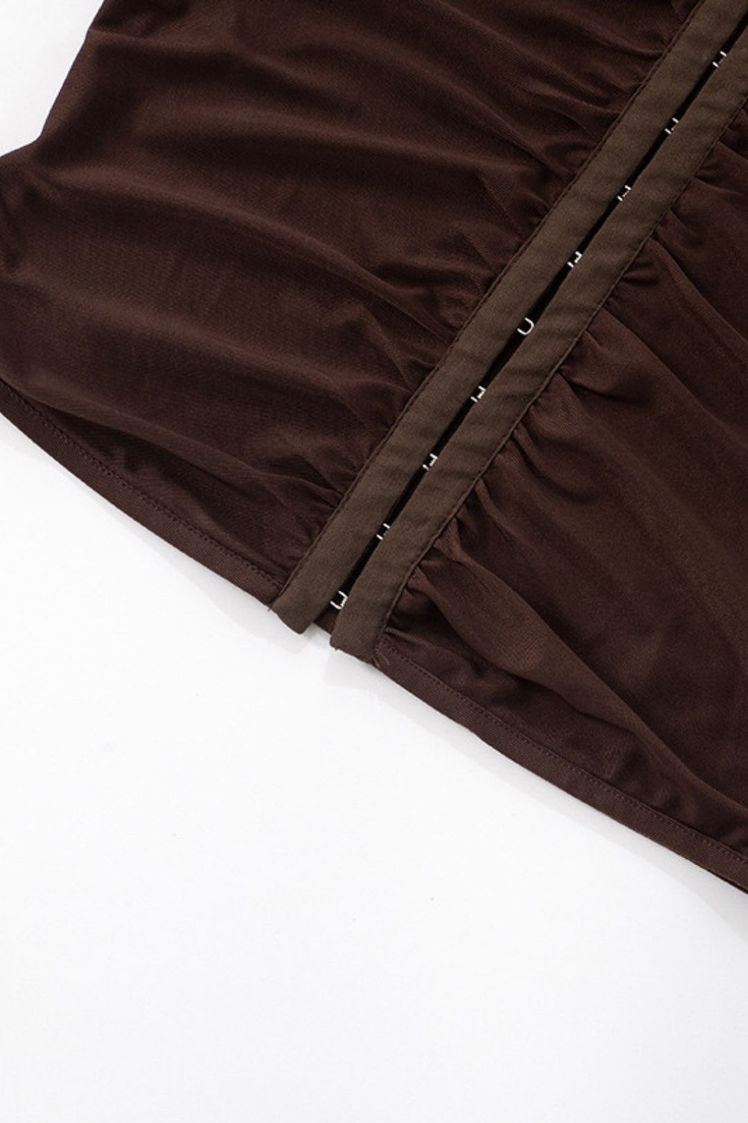 New Solid Color Half-high Collar Buckle Pleated Slim-fit Vest