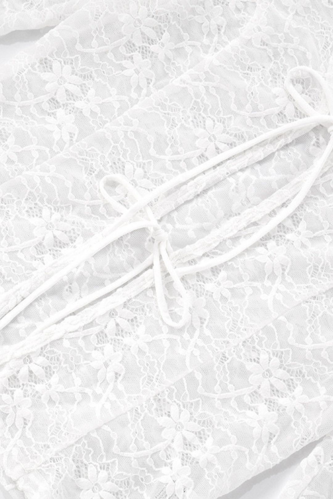 Pure Color Lace Sexy Long-Sleeved Outer Shirt Tops