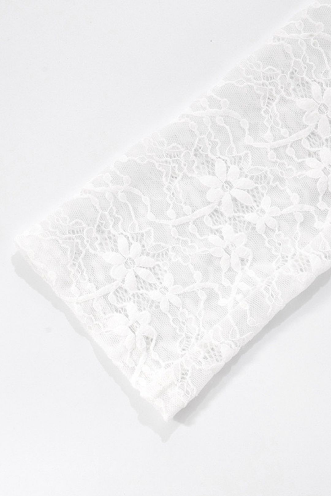 Pure Color Lace Sexy Long-Sleeved Outer Shirt Tops