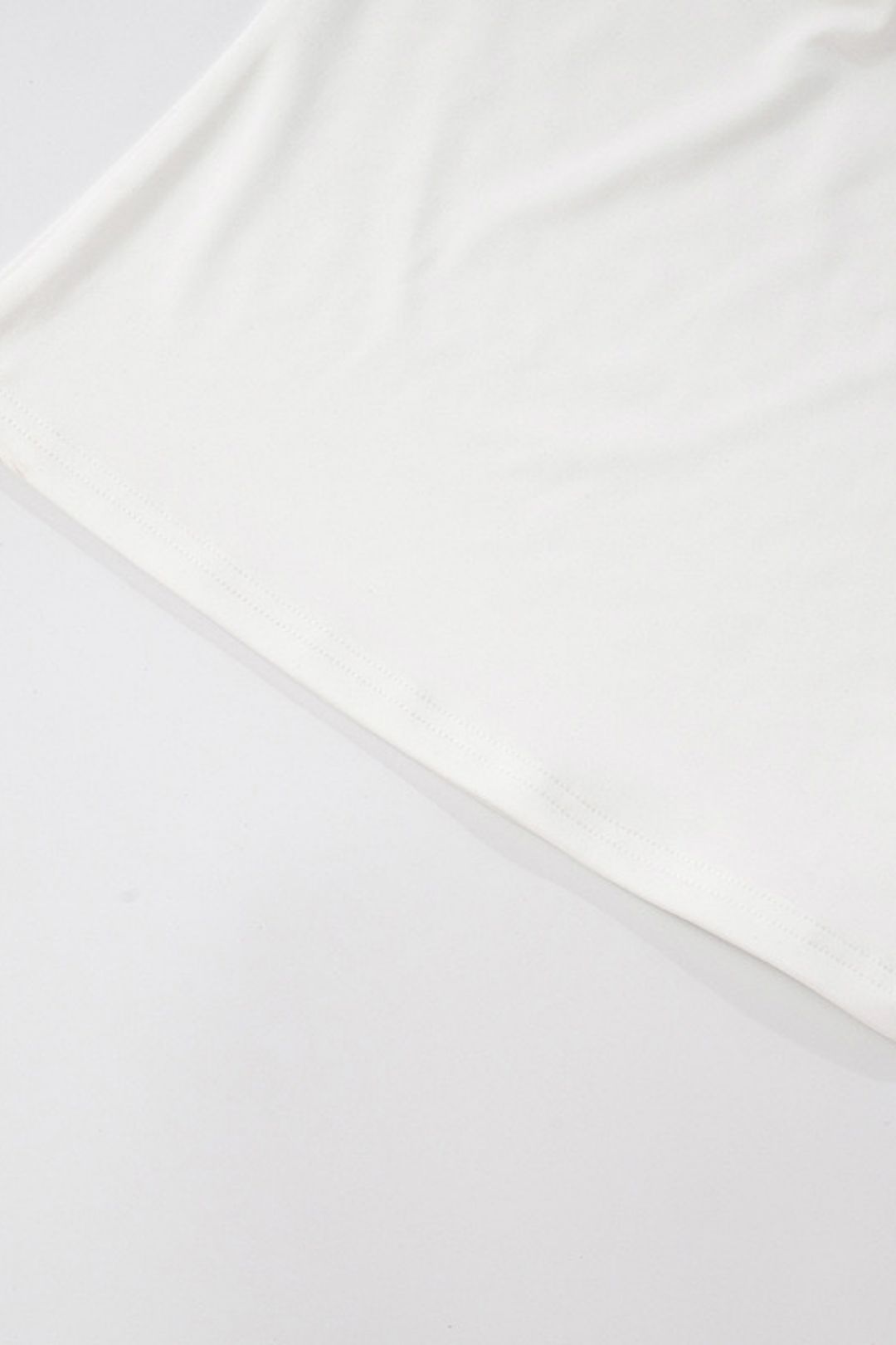 New Solid Pure Color Metal Ring Backless T-Shirt