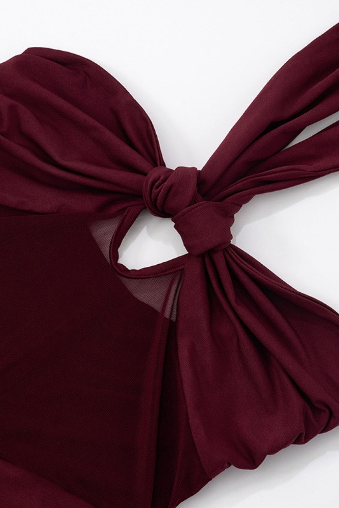 Summer New Solid Color Hanging Neck Backless Tulle Sexy Dress