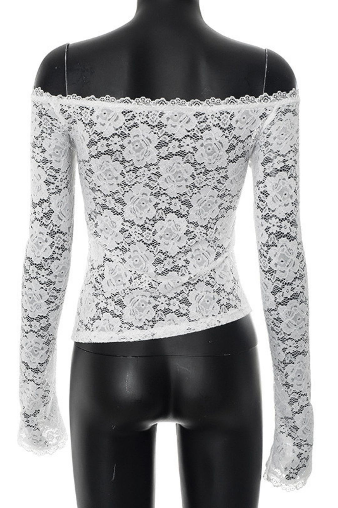 Summer Amazon One-Shoulder Lace Tube Top Cut Out Splicing Short Top