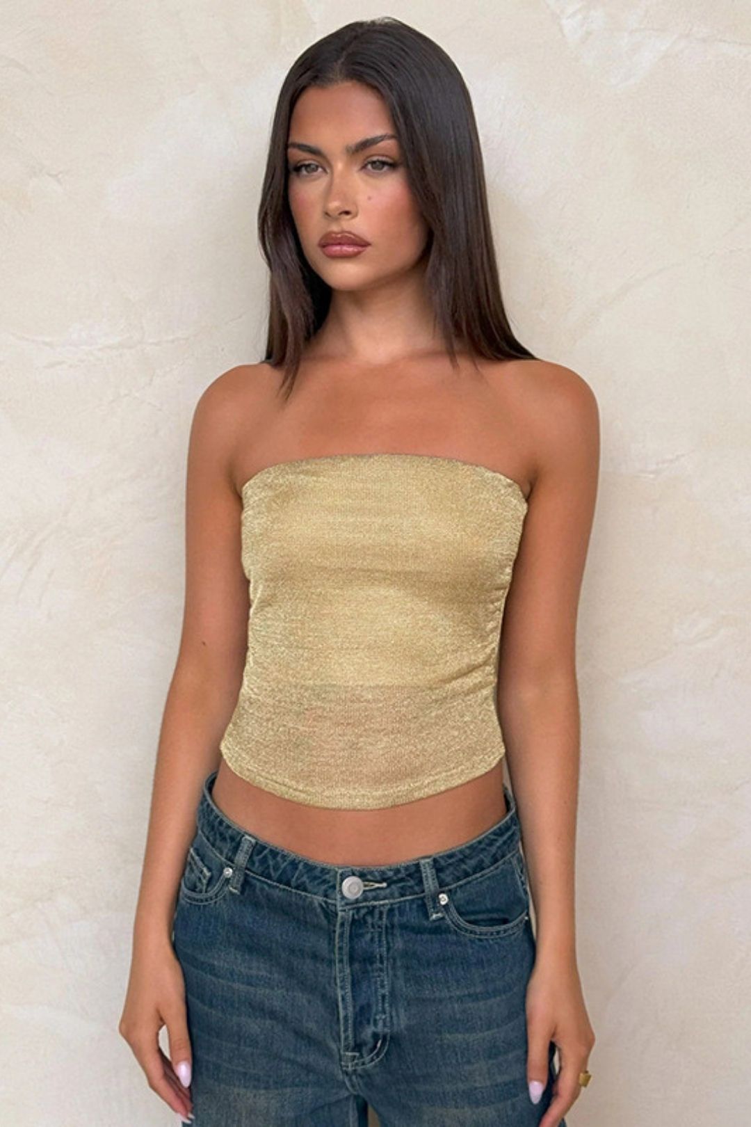 Summer  New Pure Color Tube Top Mesh Backless Sexy Vest Top