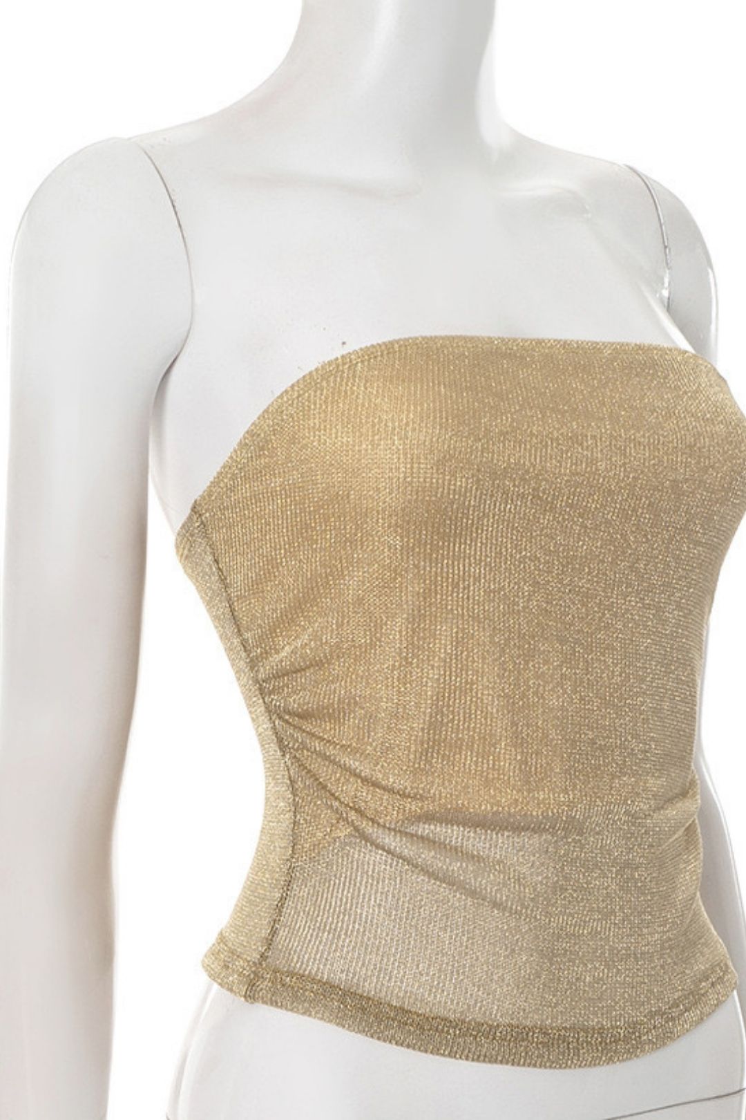 Summer  New Pure Color Tube Top Mesh Backless Sexy Vest Top