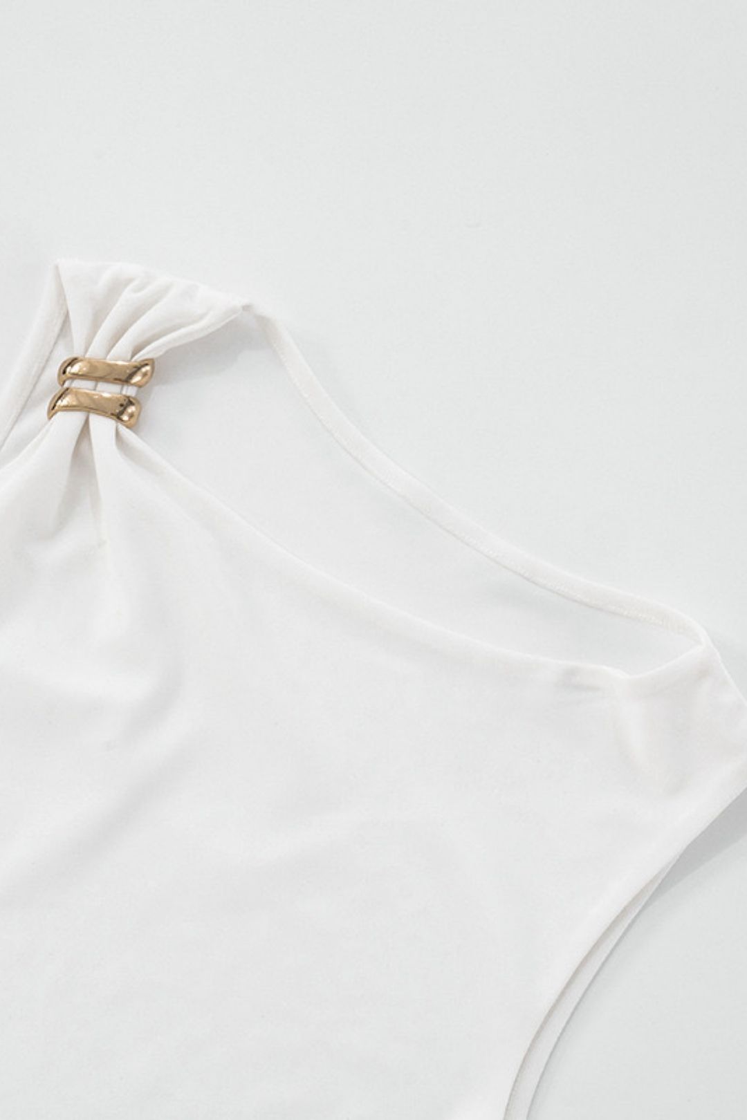 Summer Amazon New Shoulder Collar Metal Decorated Slim-fit Vest