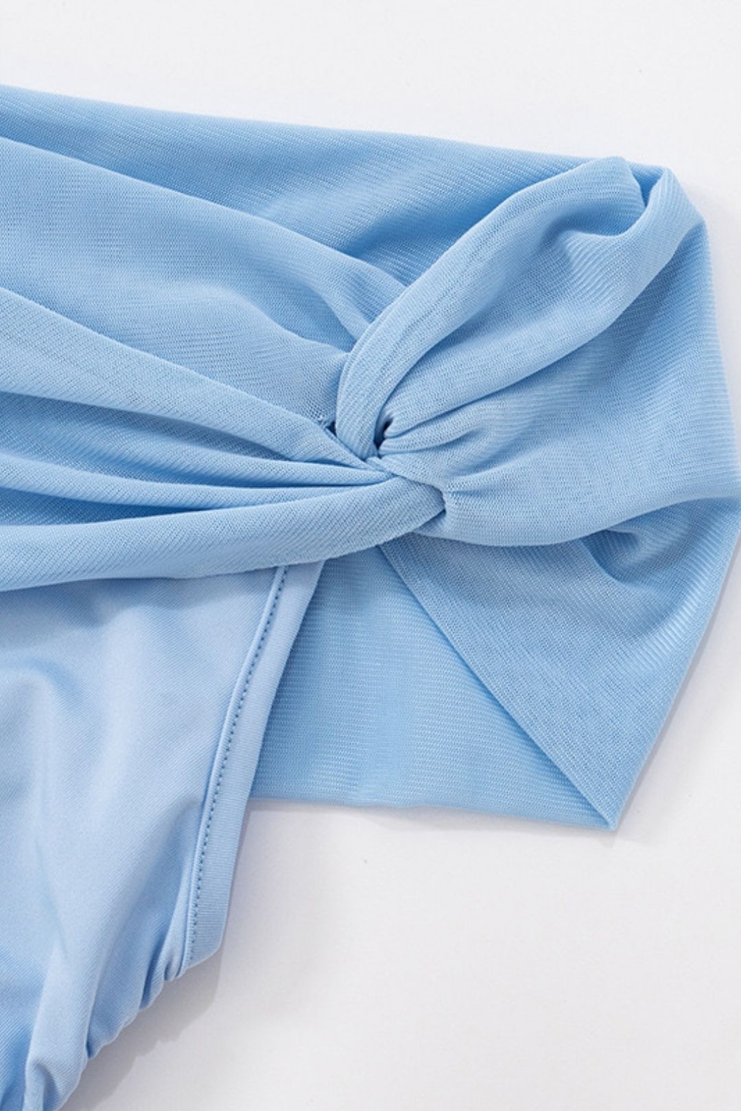 Summer Amazon New Pure Color Oblique Shoulder Tie Mesh Vest T-Shirt