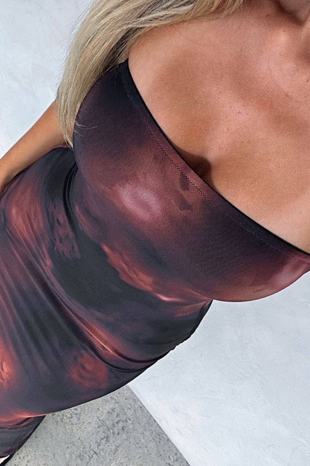 Summer New Tube Top Flower Print Hip-Covering Slit Long Dress