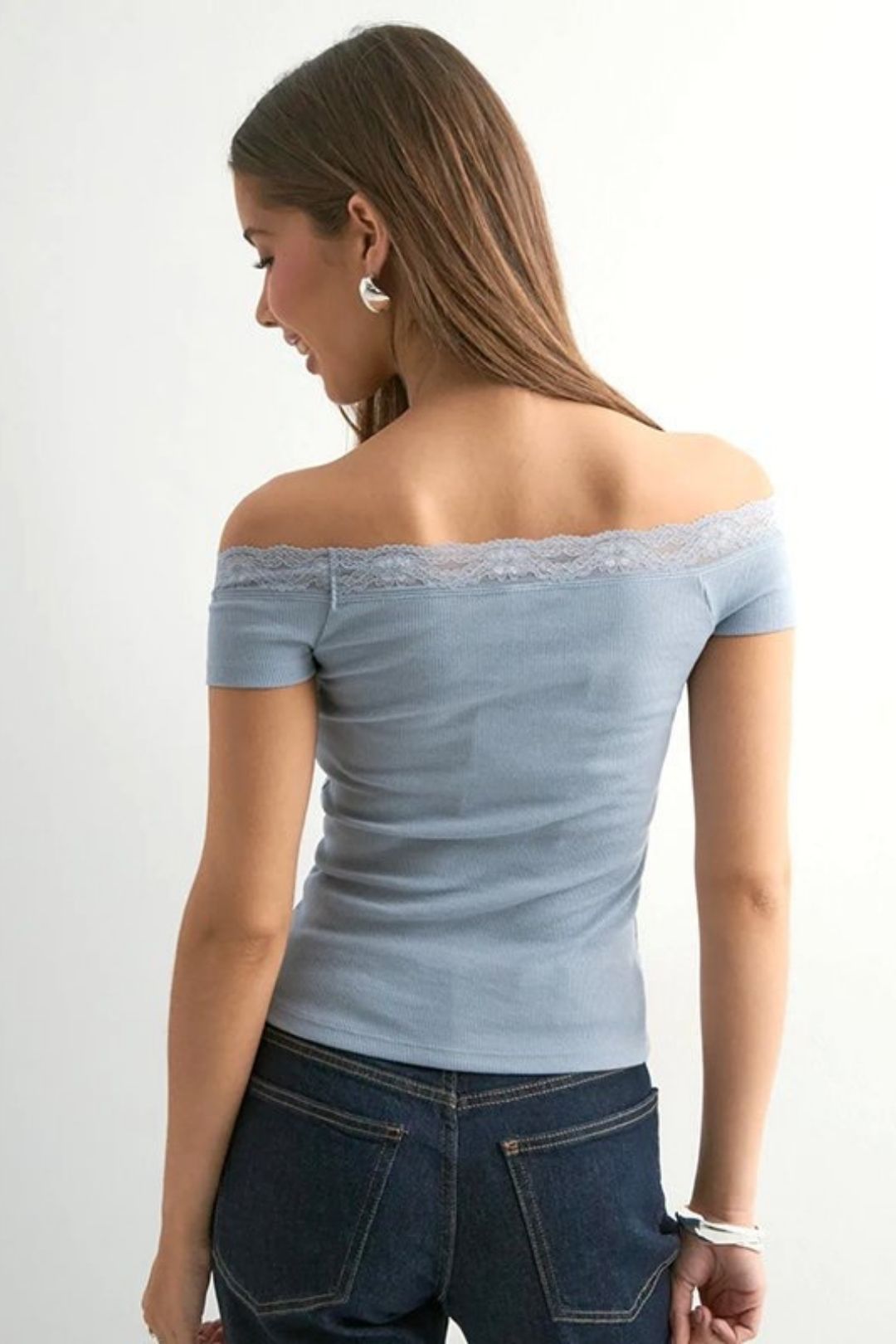 Summer New Pure Color Sleeveless One-line Collar Pace Sexy Shirt