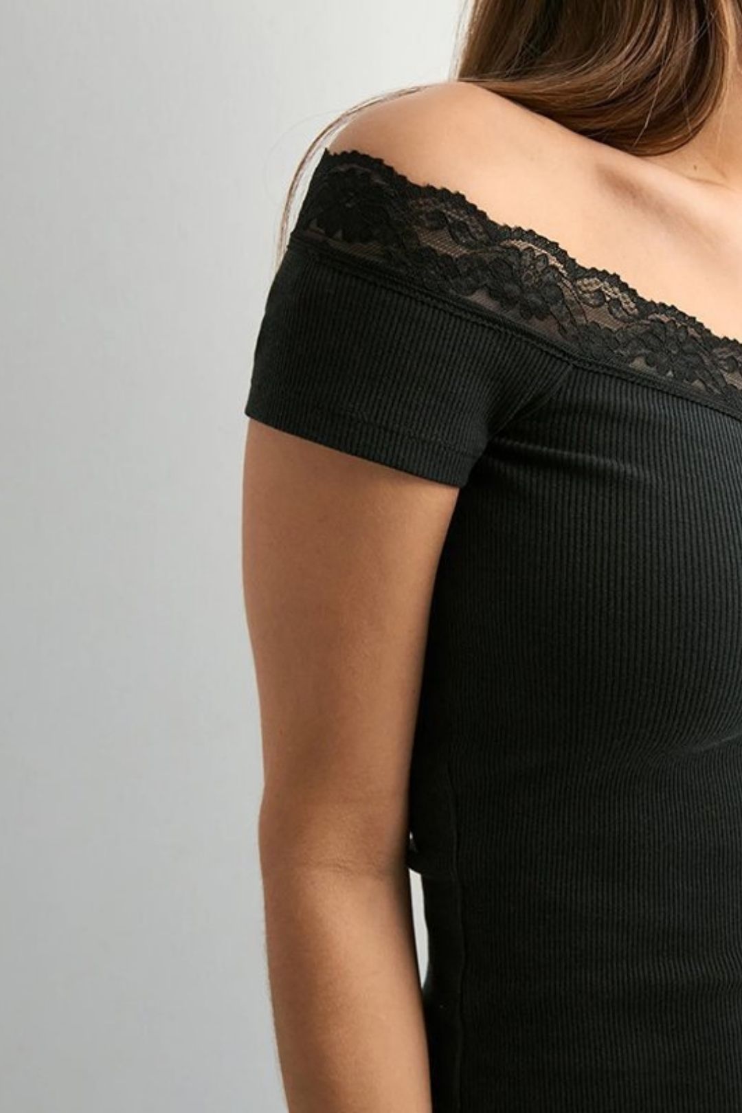 Summer New Pure Color Sleeveless One-line Collar Pace Sexy Shirt