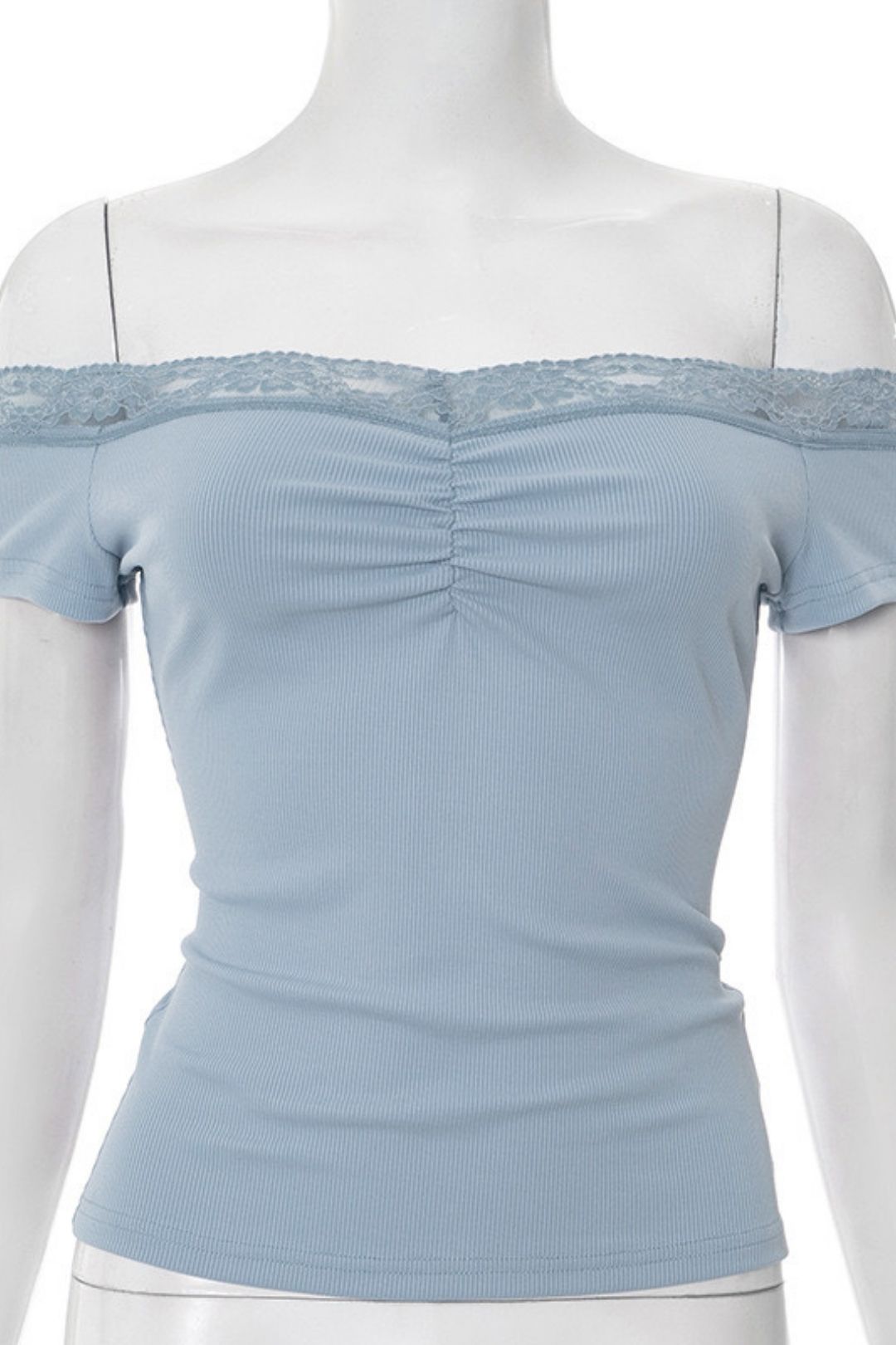 Summer New Pure Color Sleeveless One-line Collar Pace Sexy Shirt