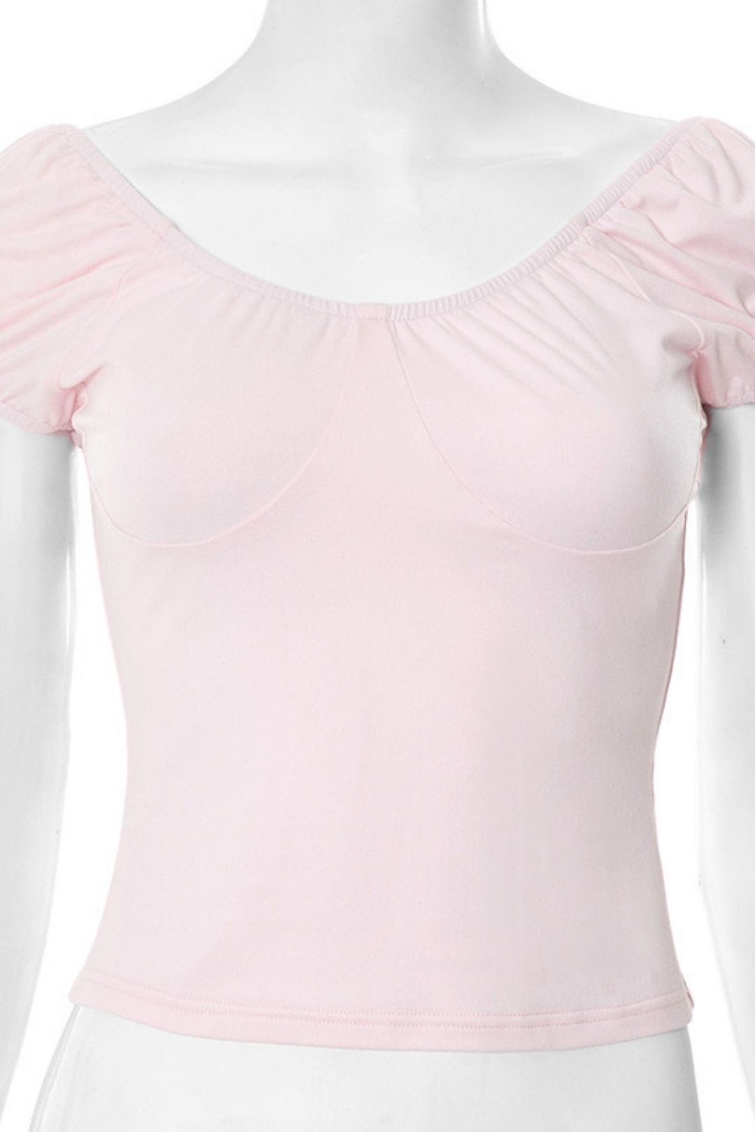 New Solid Color Short-sleeved V-neck Simple Backless Casual Top T-shirt