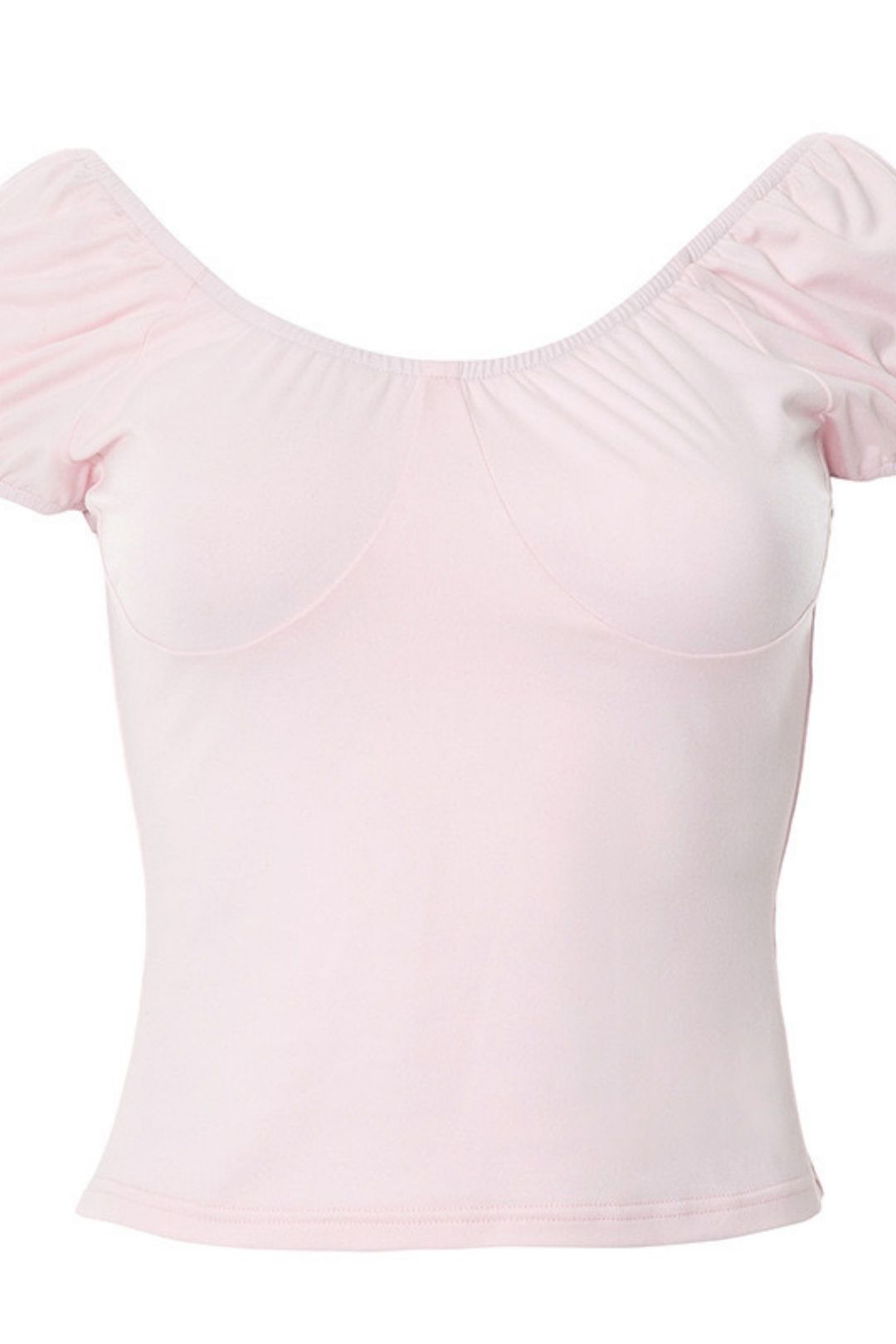 New Solid Color Short-sleeved V-neck Simple Backless Casual Top T-shirt